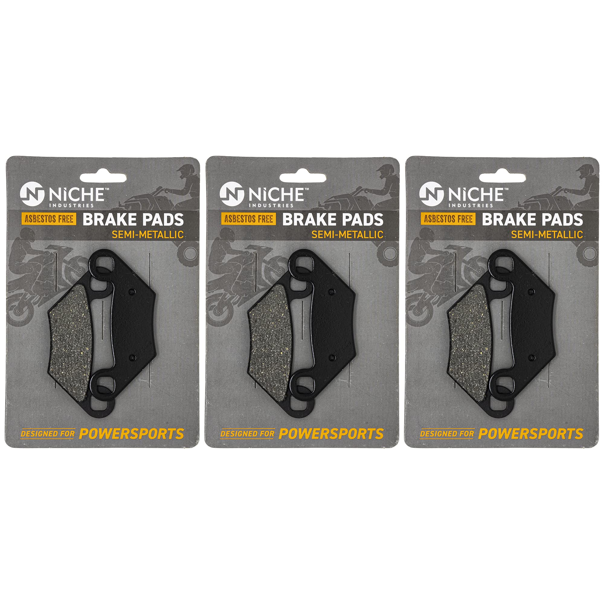 Niche Semi-Metallic Brake Pad Set For Polaris Sportsman Touring Scrambler 400 570 850 1911292 1911279 1911278 2203628