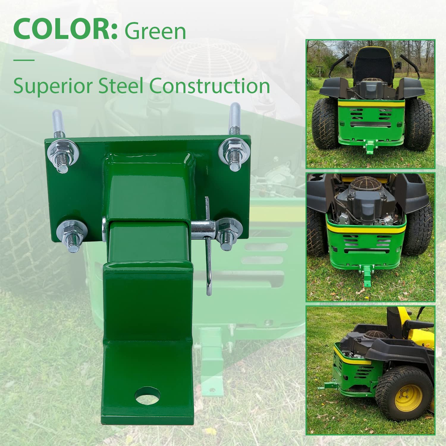 ECOTRIC Rear Tractor Zero Turn Trailer Hitch Lawn Mower Compatible with John Deere 400 Series Ztrac & 200, 400, 600 Series & Z22