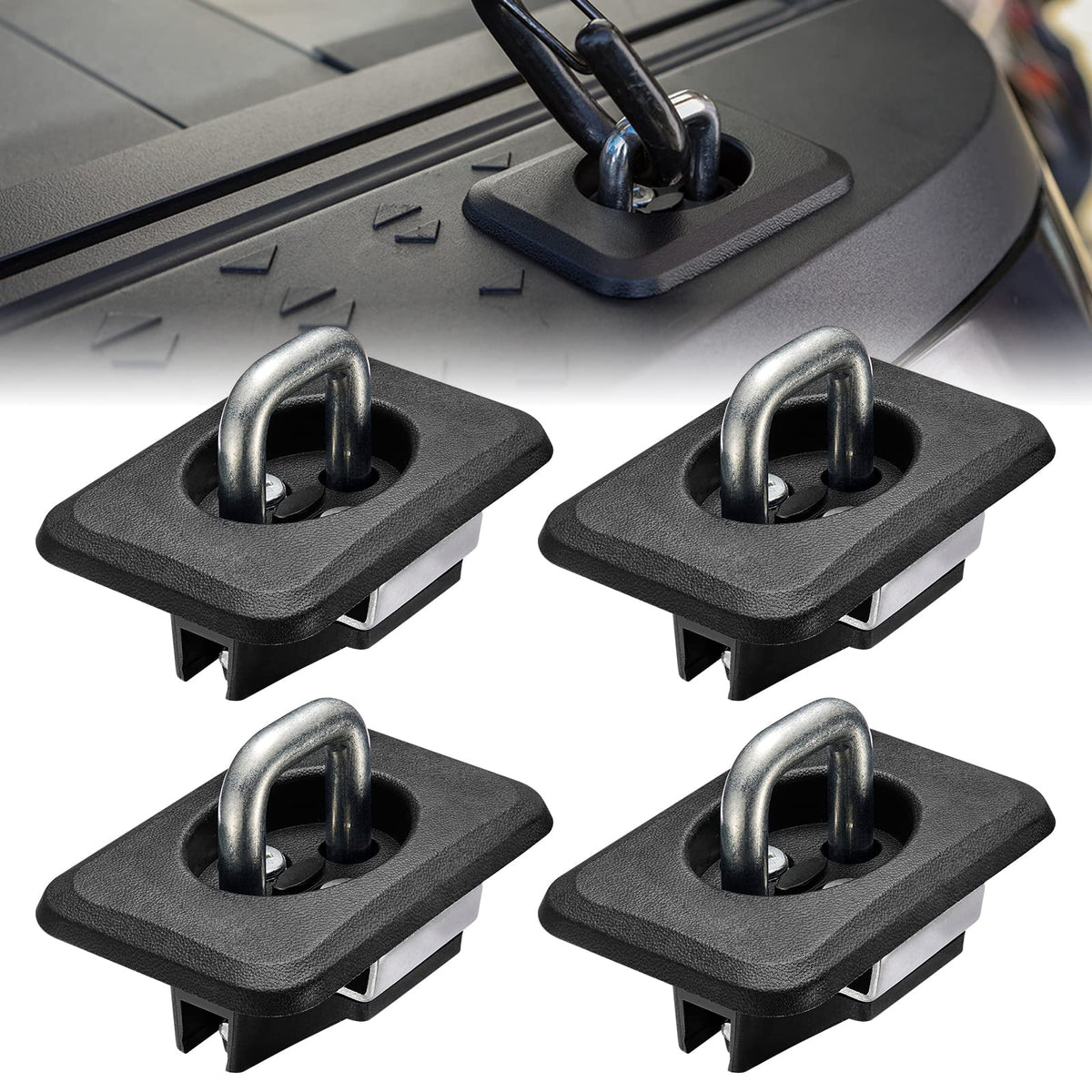 Speedwow Retractable Truck Bed Tie Down Anchors Compatible With F-150 1998-2014; Compatible With F-250 Super Duty 2003-2016; Com