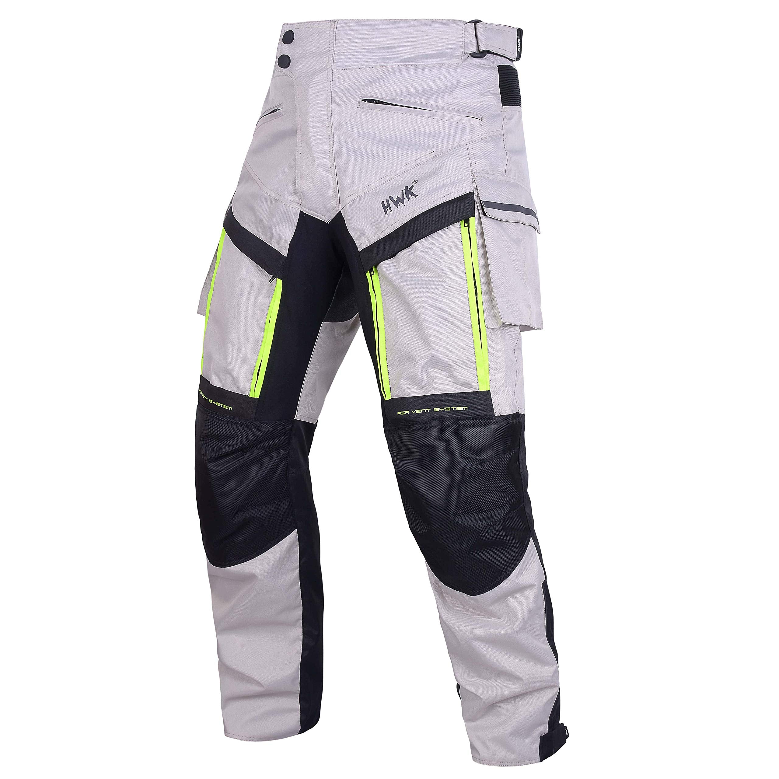Hwk Waterproof Motorcycle Cargo Pants, Versatile Motorcycle Riding Pants With Ce Armor & Many Pockets, Machine Washable, Polyest