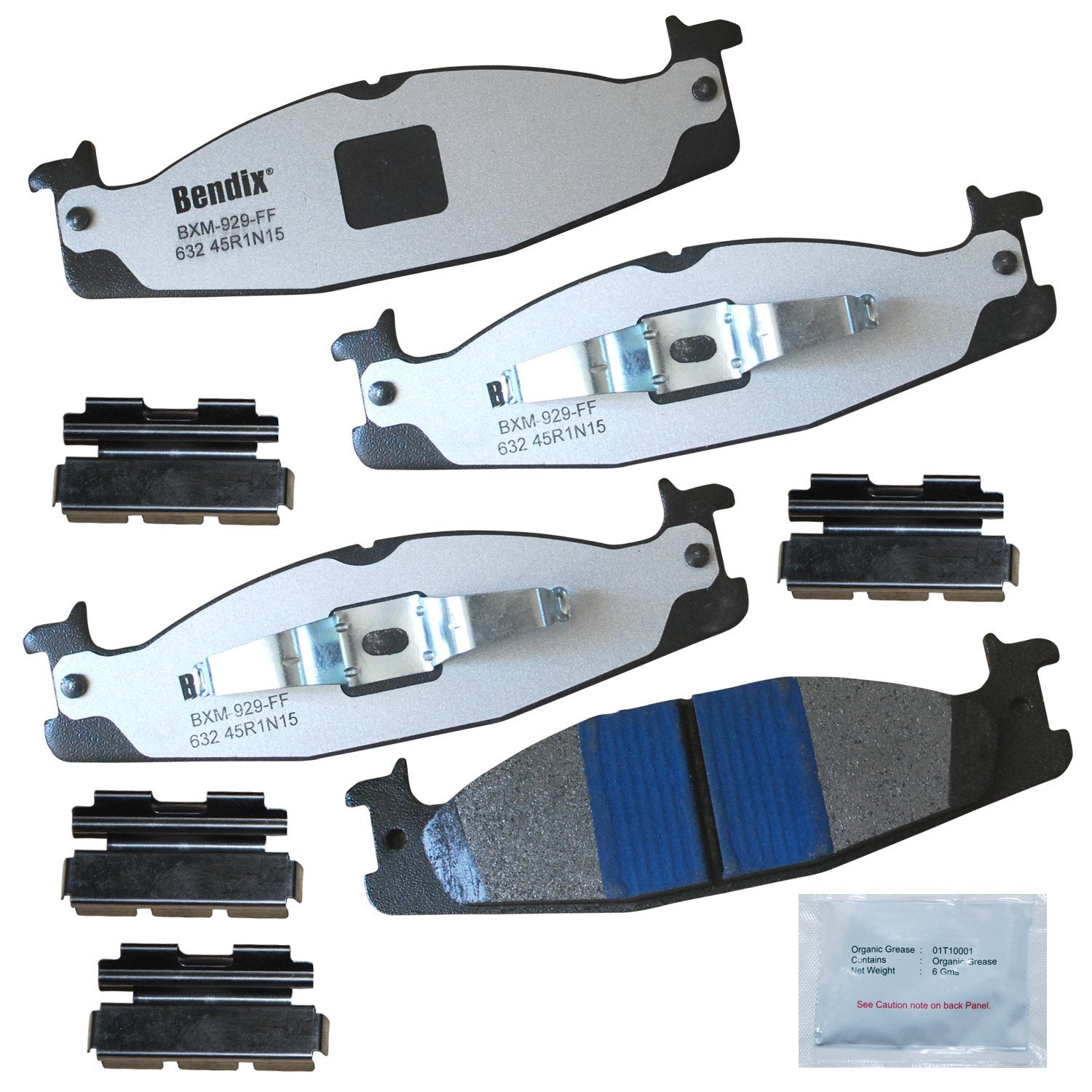 Bendix Fleet Metlok Mkd632Fm Semi-Metallic Front Brake Pads For Ford Bronco 1996-1994, E-150 2003-2002, E-150 Econoline 2002-199