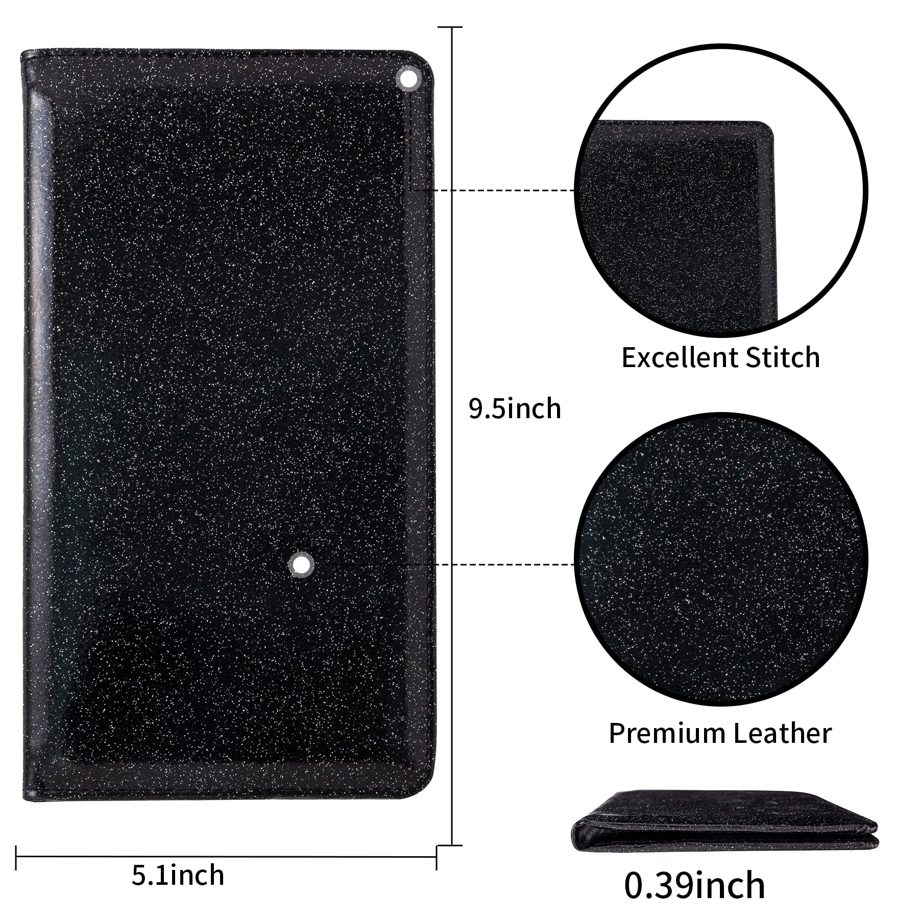 Dalueery.H Car Registration and Insurance Holder Registration and Insurance Card Holder Car Essentials for Women(bling black)