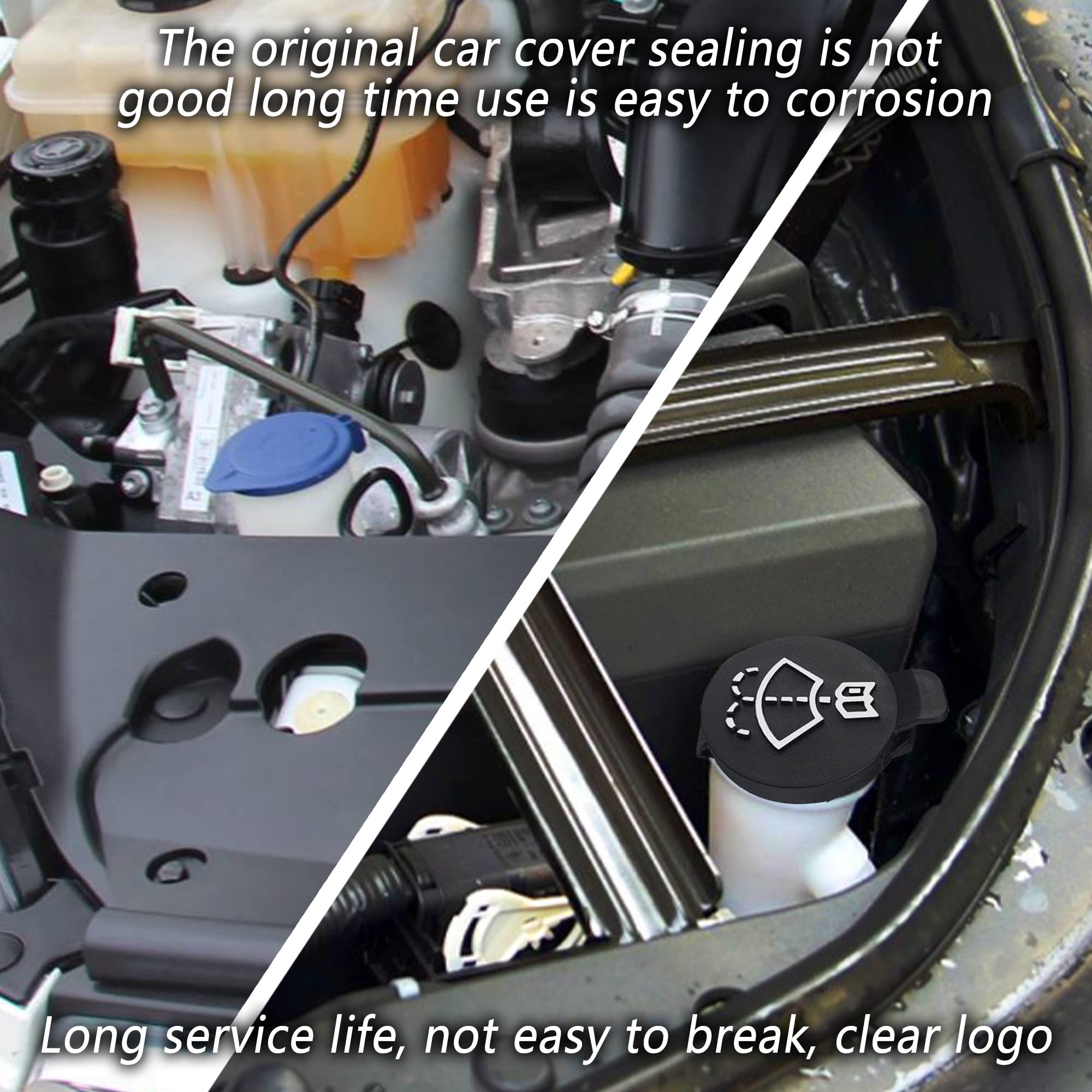 Windshield Wiper Washer Fluid Reservoir Tank Bottle Cap Replacement Parts-OEM #13227300,12767700,12788573-Compatible for Chevrol