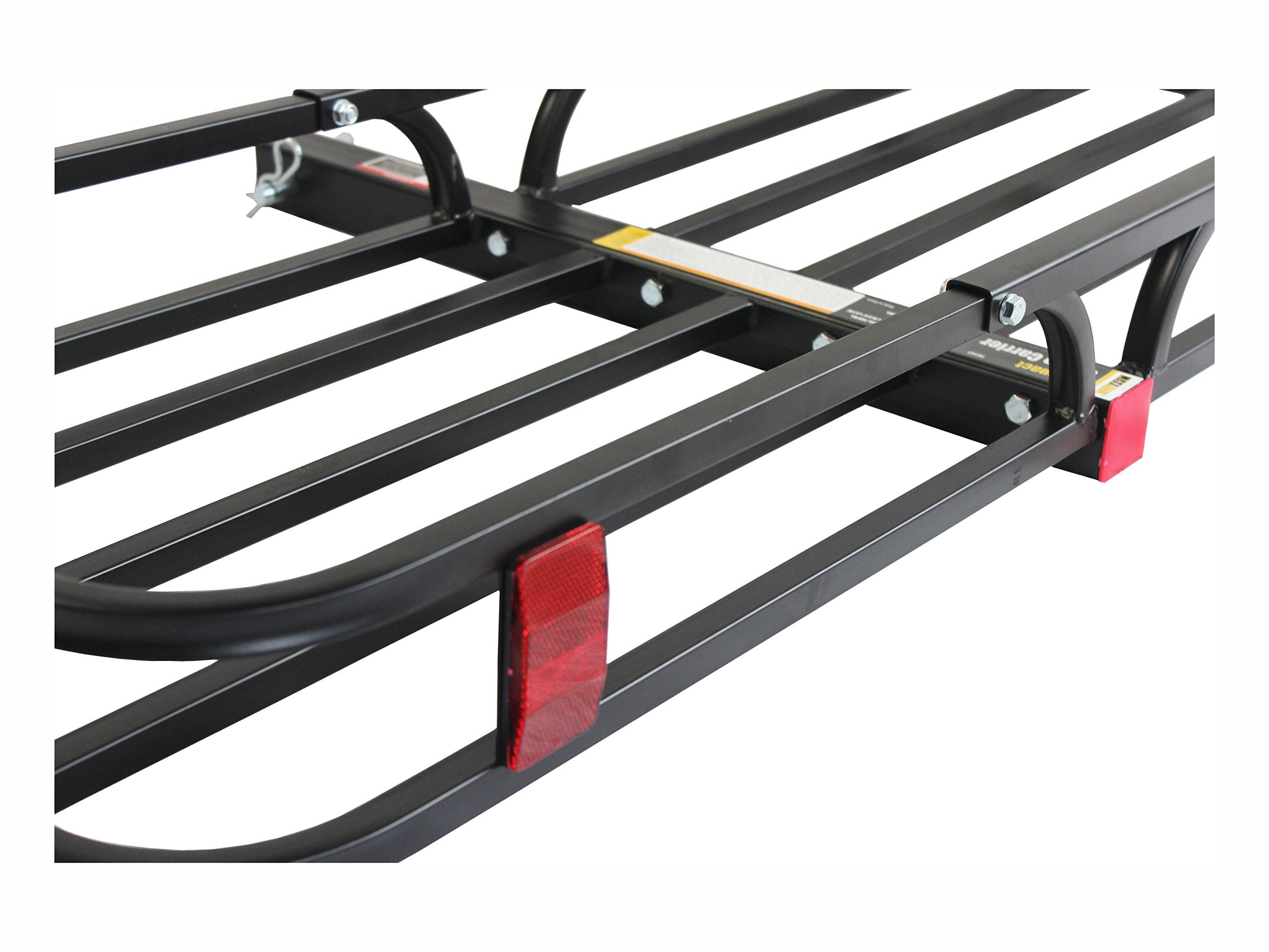 Maxxhaul 70107 53 X 19-1/2 Hitch Cargo Carrier - Trailer Mount Steel With High Side Rails For Rv'S, Trucks, Suv'S, Vans, Cars 2 Receiver 500-Lb Load Capacity , Black