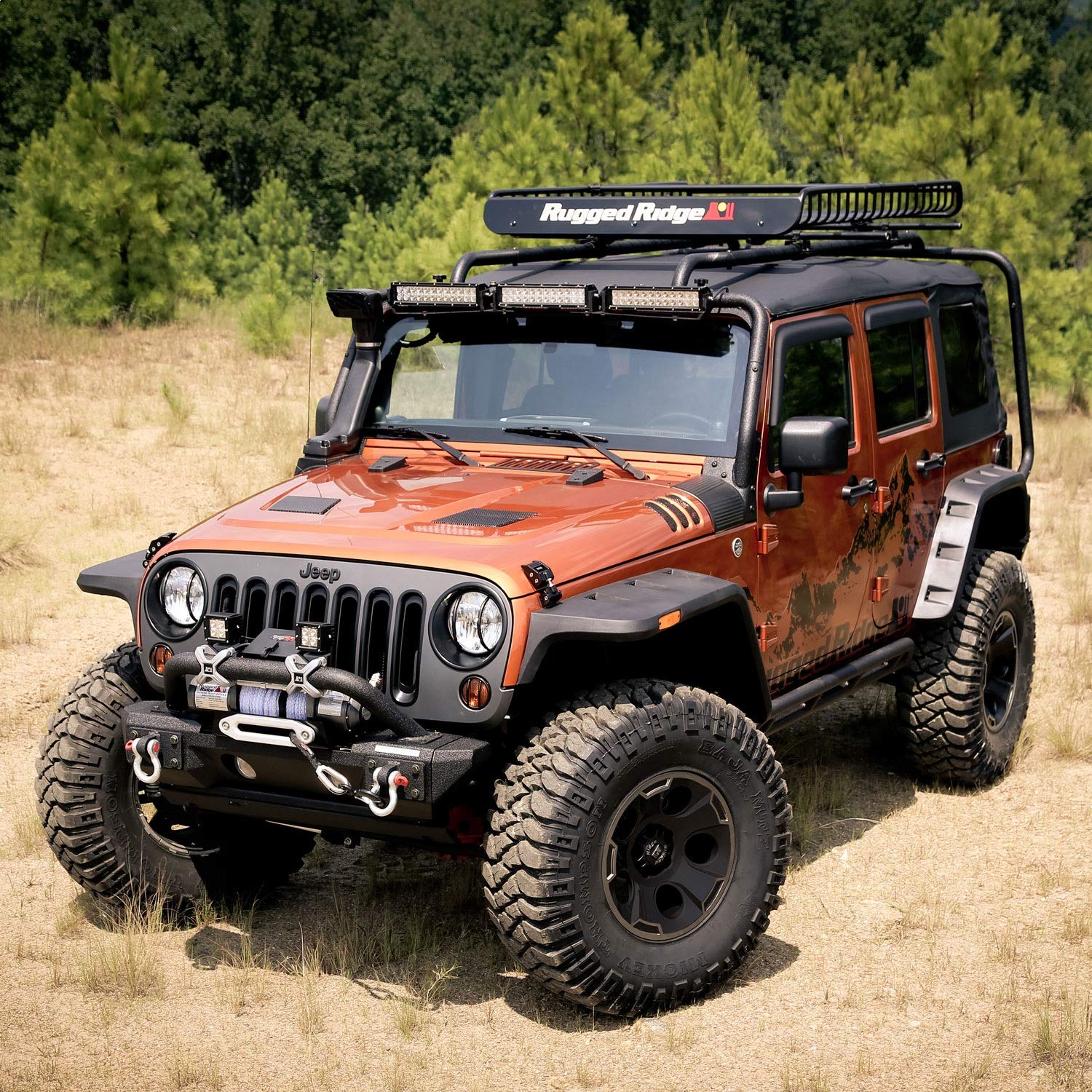 Rugged Ridge | Hurricane Flat Fender Flare Kit | 11640.10 | Fits 2007-2018 Jeep Wrangler Jk