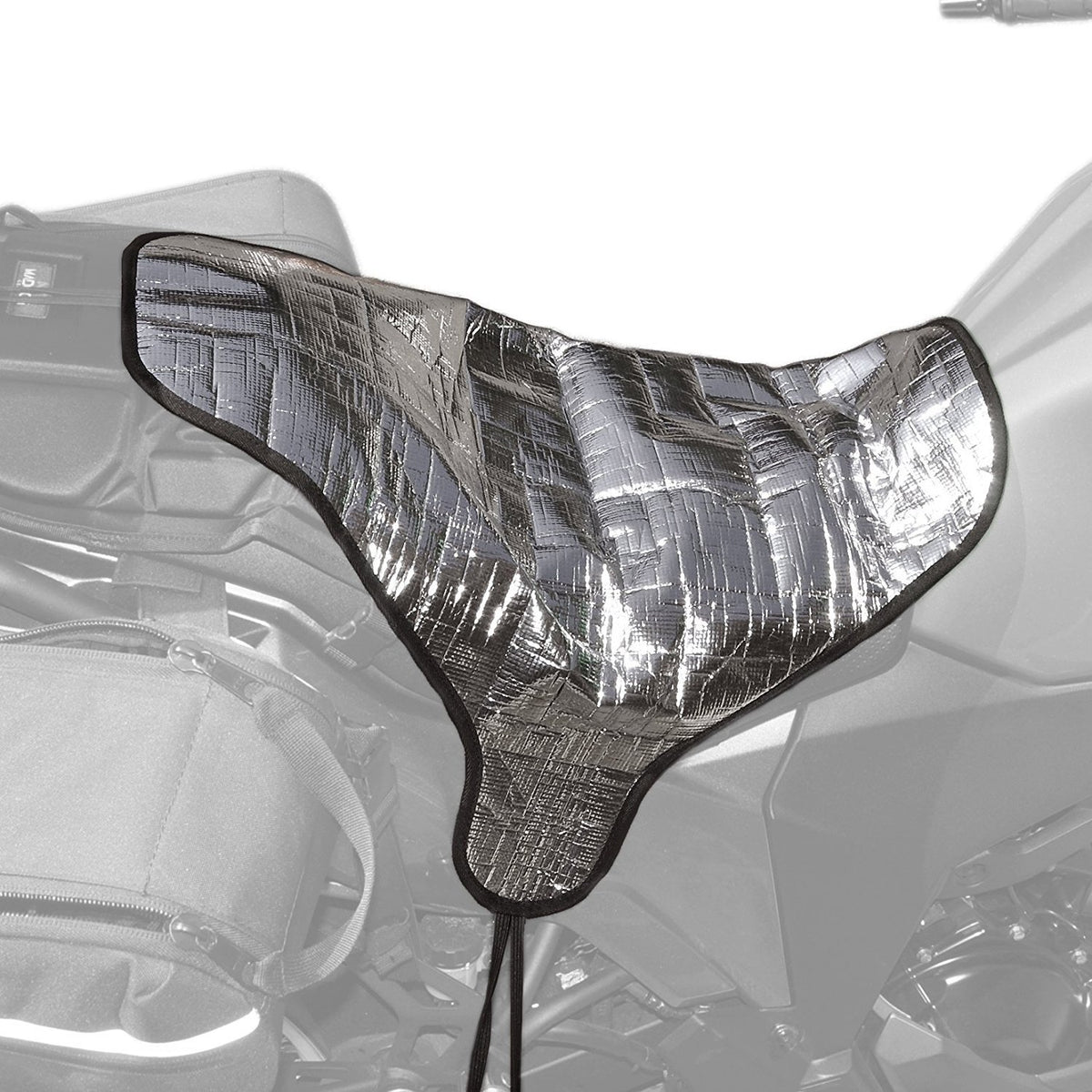 Metier Life Sun Reflective Motorcycle Seat Cover Waterproof And Light Resistant Protection | Heat Resistant Shield For A Cooler Motorbike Seat | Compact With Nylon Drawstring Bag