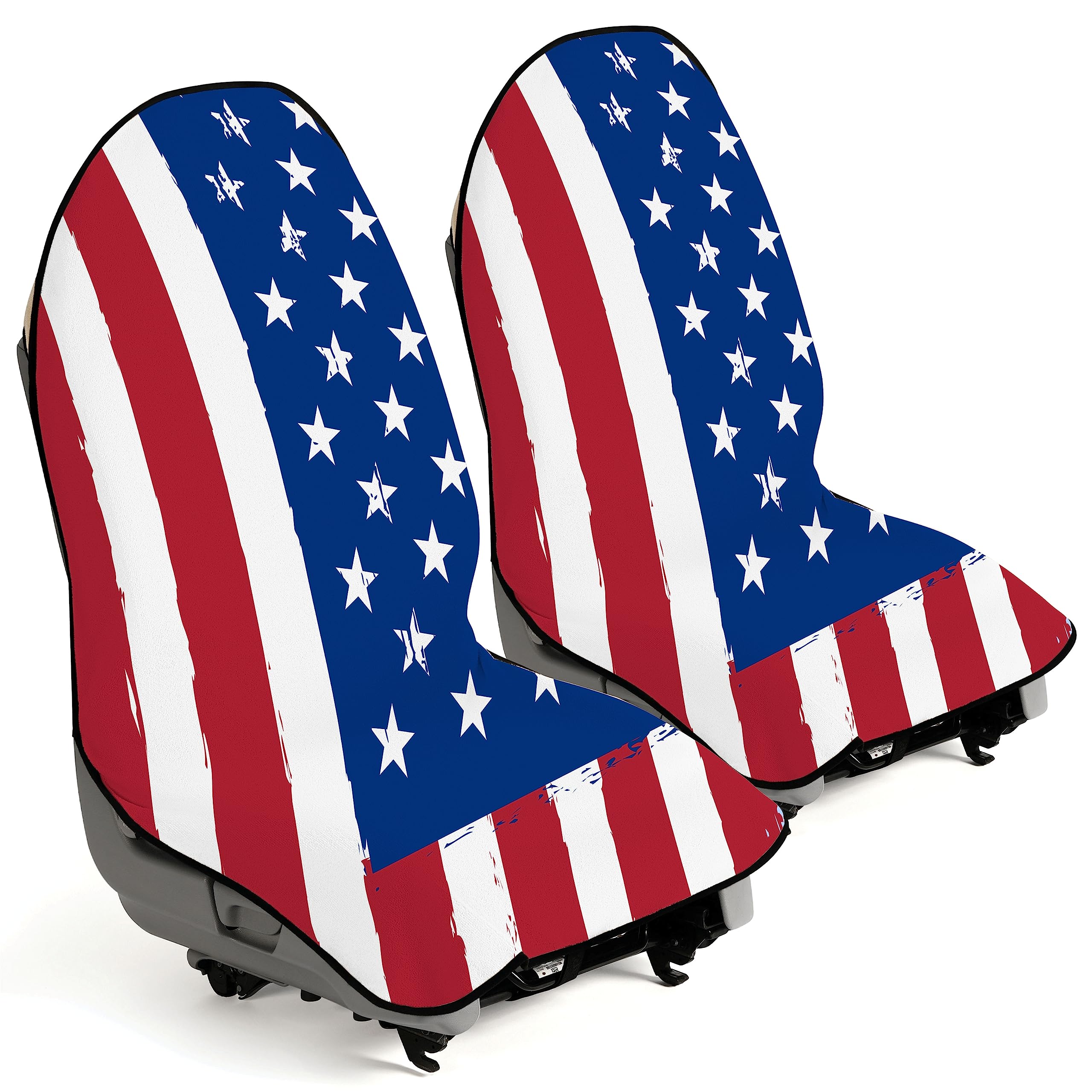 Waterproof Sweat Towel Car Seat Cover For Post Gym Workout, Running, Swimming, Beach And Hiking (Flag Design - 2 Pack)