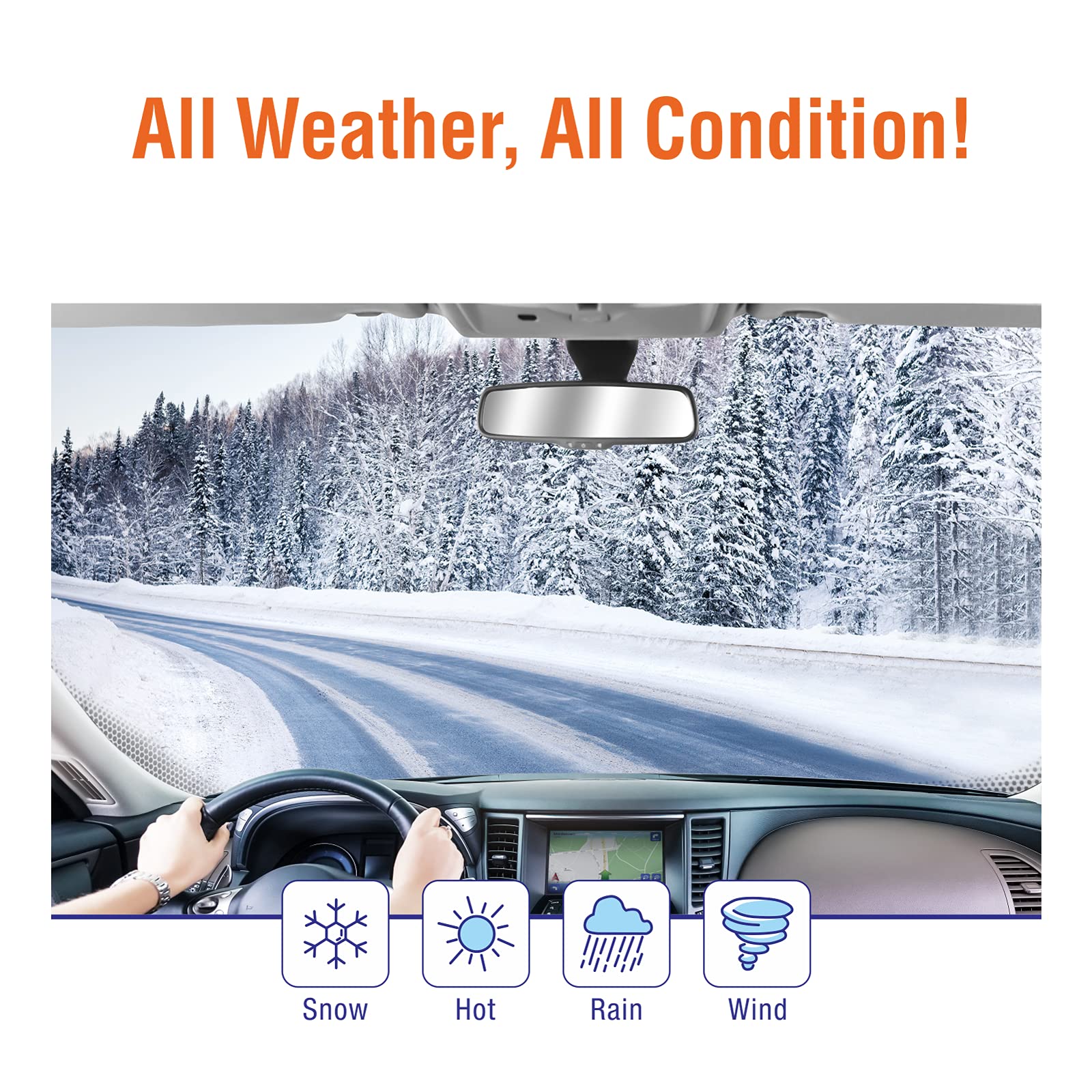 Wowiper 21 Wiper Blades 2 Pack Replacement For Jeep Grand Cherokee 2010-1999 Patriot 2017-2007/Chrysler Corvette 2013-2005 /Vw B