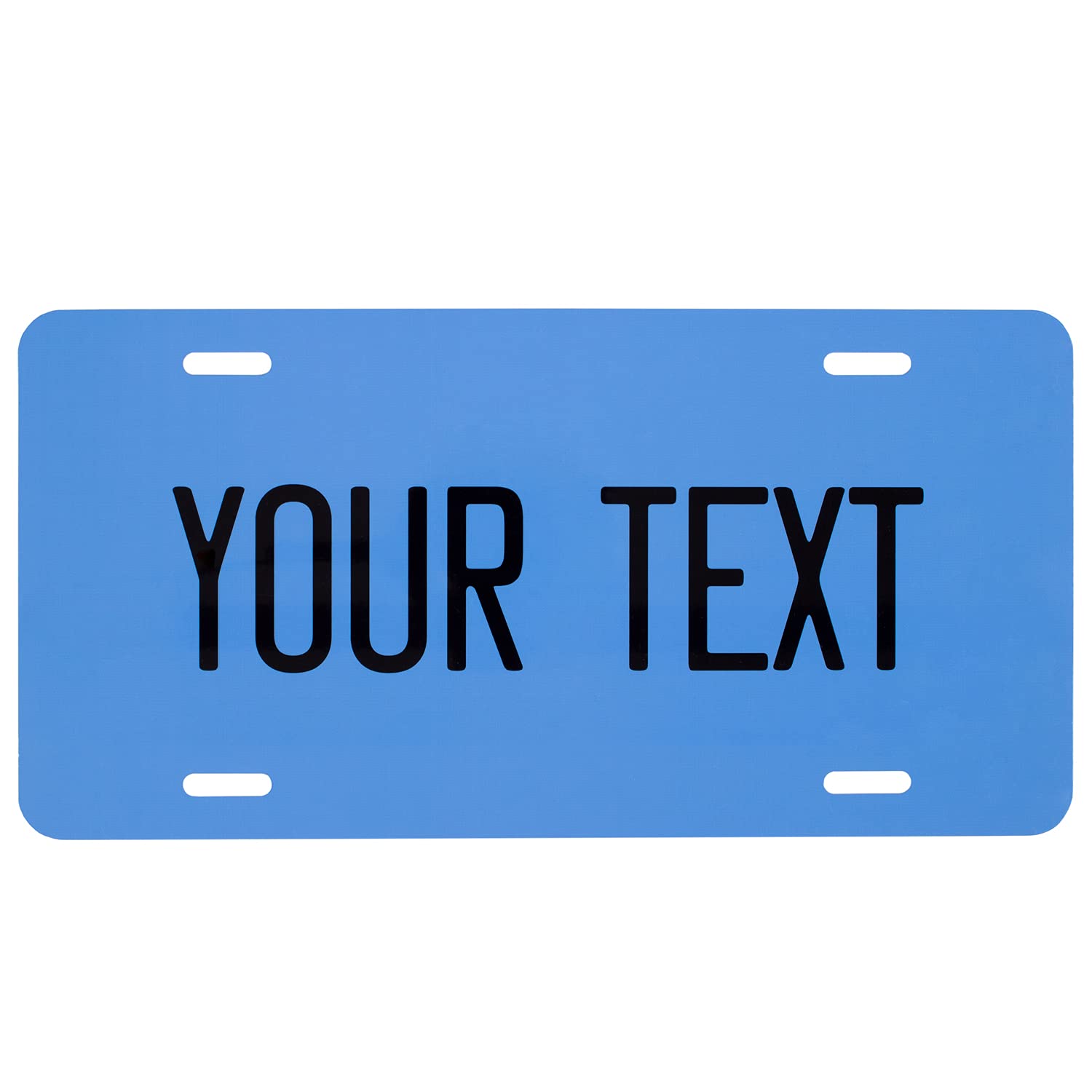 Custom License Plate For Front Of Car - Personalized Car Tags - 6” X 12” Universal Fit (Cerulean)