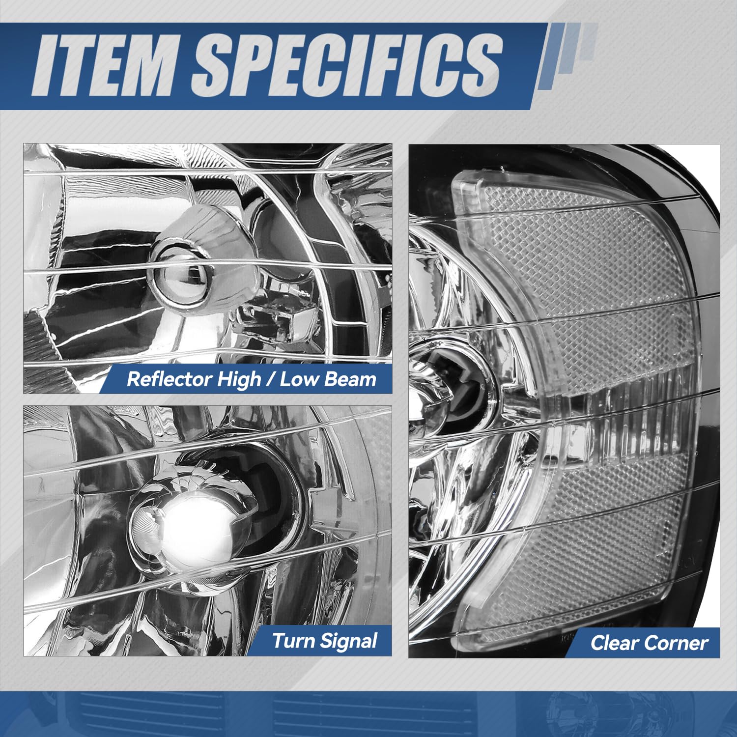 Auto Dynasty Halogen Model Headlight Assembly Compatible With Dodge Ram 1500 2500 3500 Pickup Truck 2002 2003 2004 2005, Driver