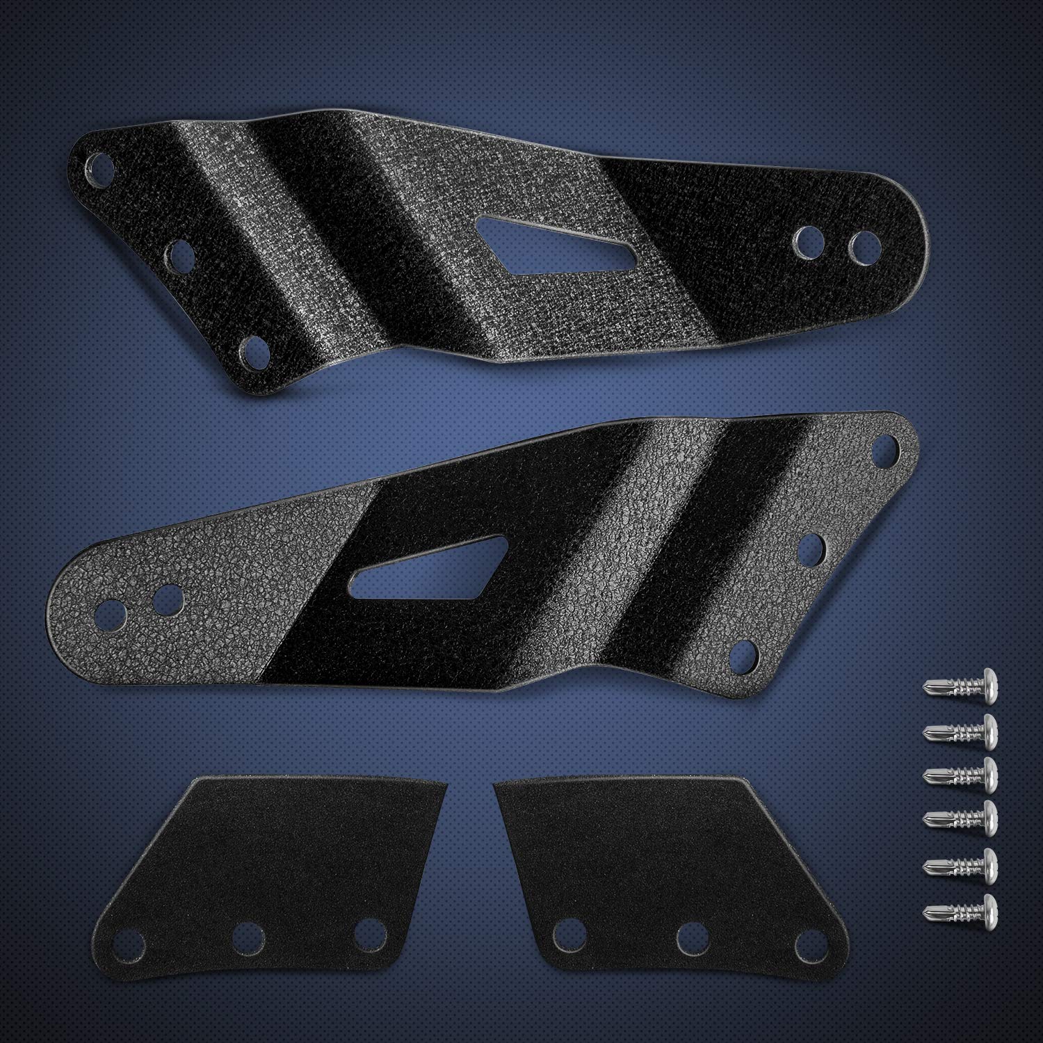 Nilight 90031B 2Pcs 52” Curved Led Light Bar Bracket At Upper Windshield Roof Cab For 99-06 Chevy Silverado Suburban Avalanche Tahoe & Gmc Yukon Sierra, 2 Years Warranty