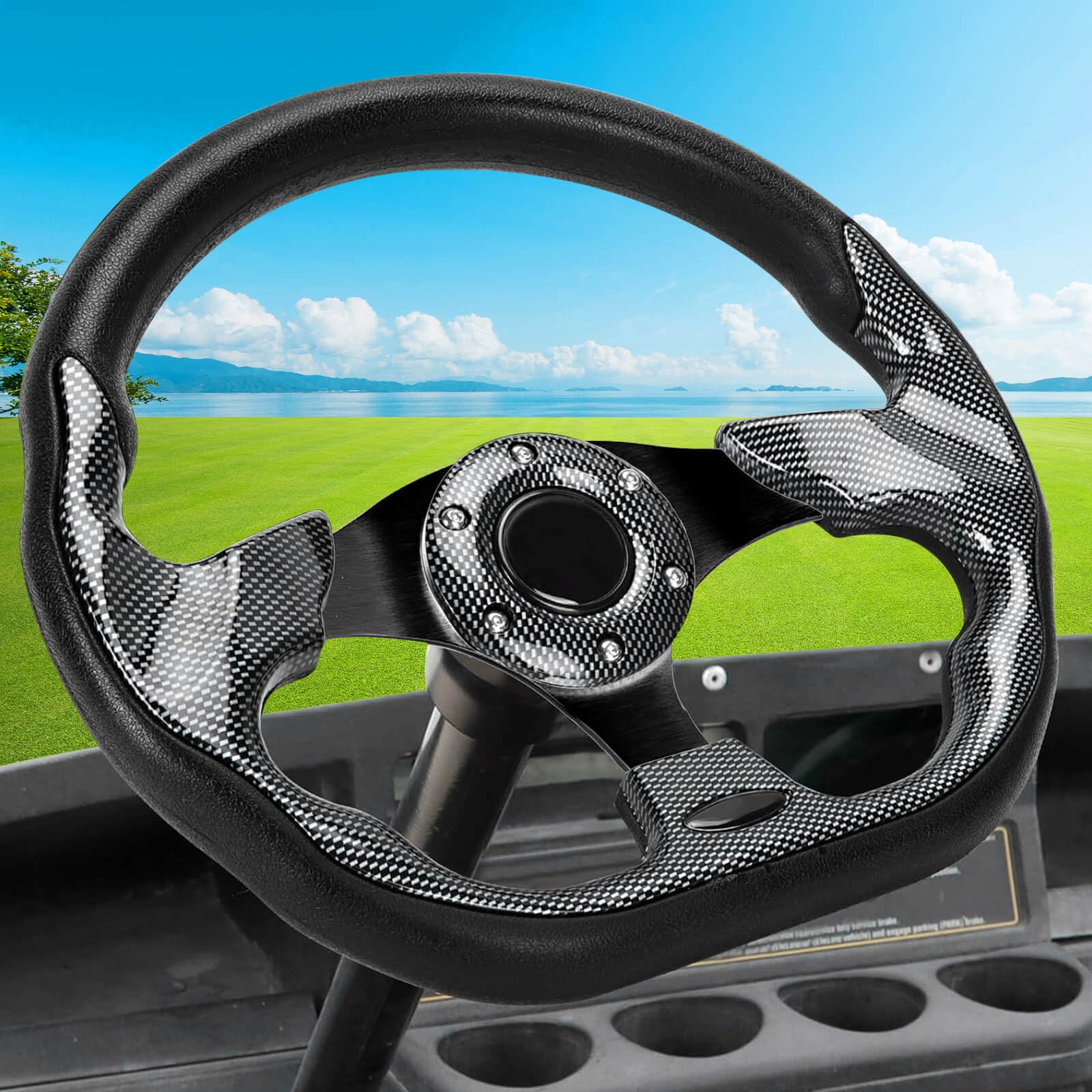 Leapgo Golf Cart Steering Wheel For Ezgo Club Car Yamaha Universal Steering Wheel Ezgo Steering Wheel Club Car Cool Racing Style