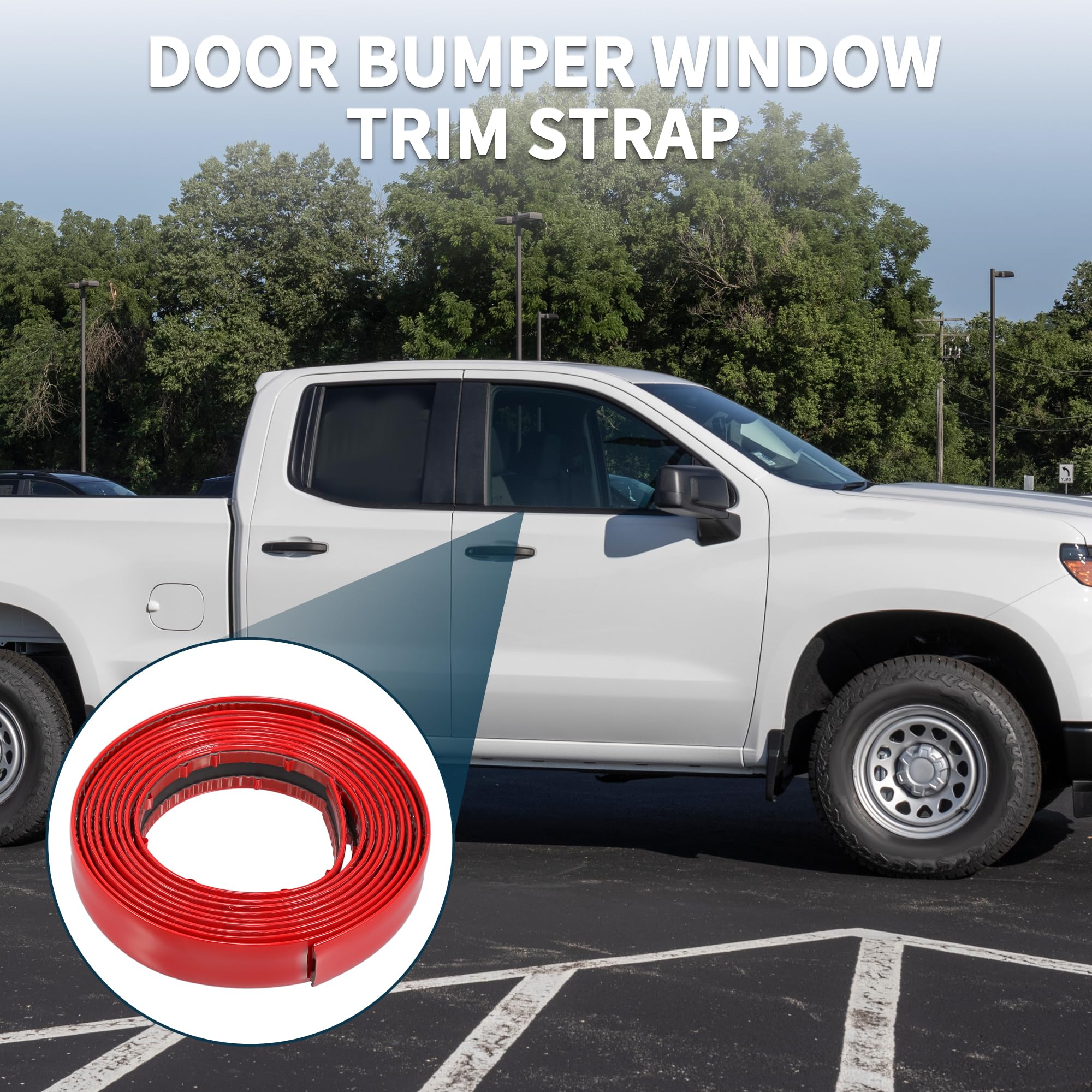 TUCKBOLD Car Truck Window Trim Strip 4/5'' 22mm Width 10Ft 300cm Self Adhesive Scratch-Proof | Universal Exterior Interior Bumpe