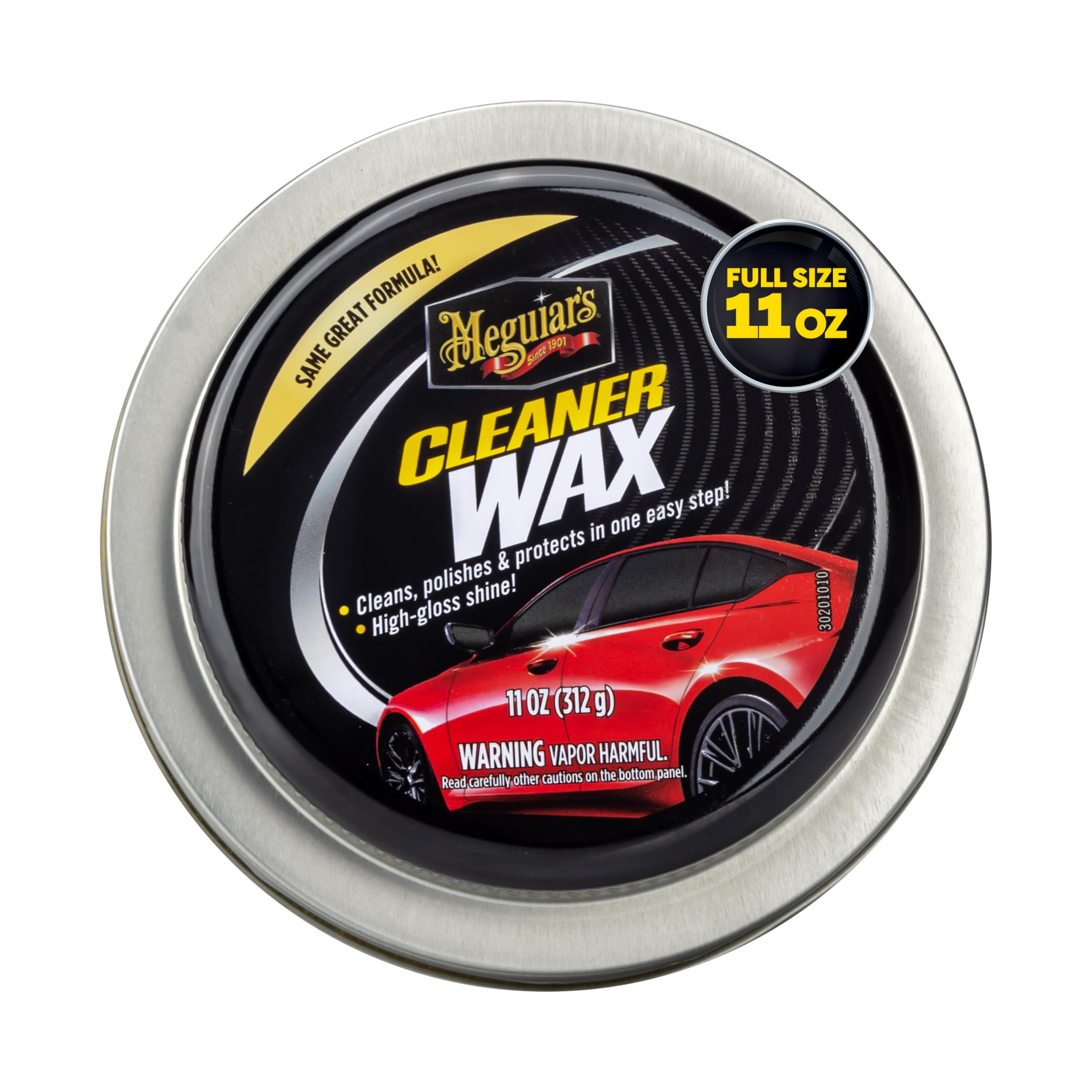 Meguiar s Cleaner Wax, Easy-to-Use Paste Wax that Removes Light Defects, Protects Single Stage Paint/Clear Coat, and Leaves a G