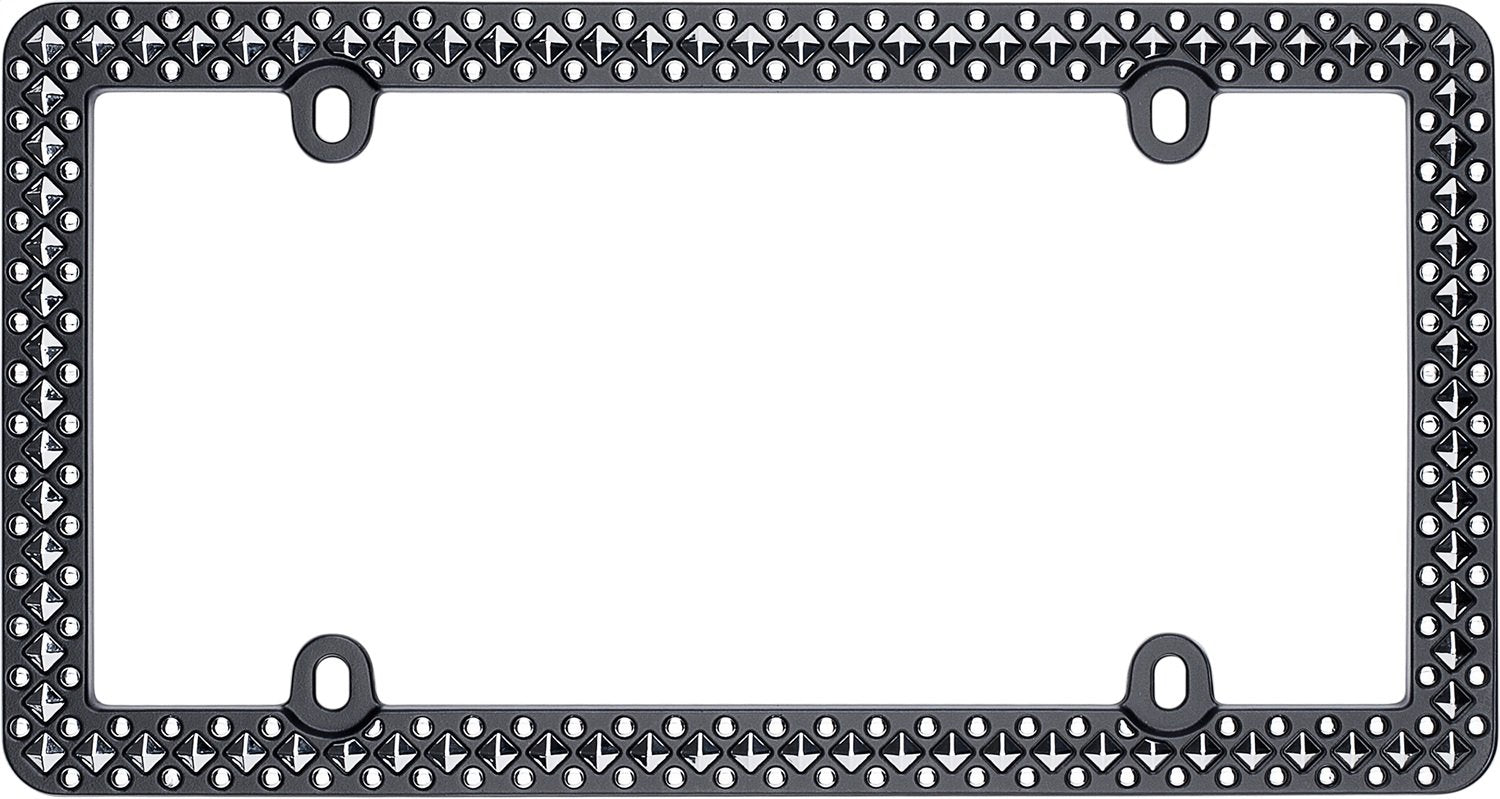 Cruiser Accessories 58153 Defender License Plate Frame, Matte Black/Chrome, 1 Frame