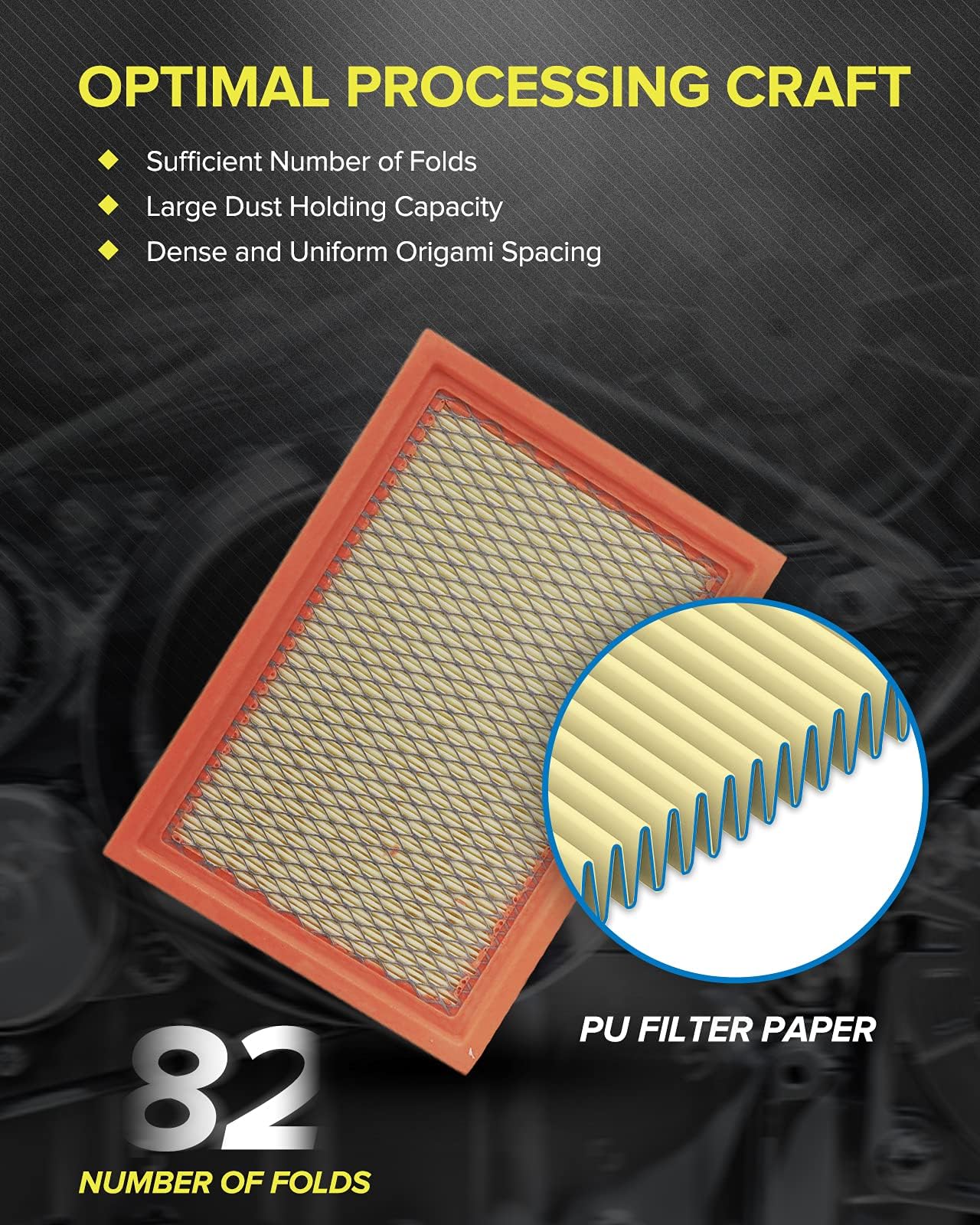 Philtop Engine Air Filter Ca8997 Replacement For Ford Escape 2001-2012, Taurus 2000-2007 & Mercury Mariner 2005-2011, Sable 2000