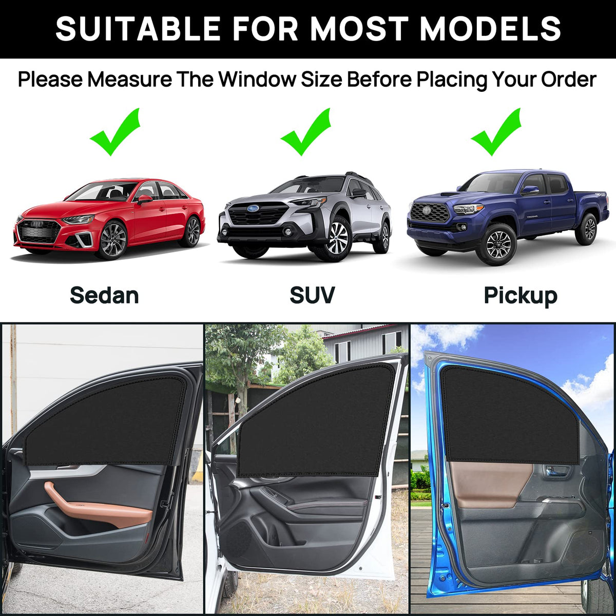 PSLER Universal Side Window Sun Shade Magnetic Privacy Blinds Car Blackout Curta WBCARB0BF3NKFPN