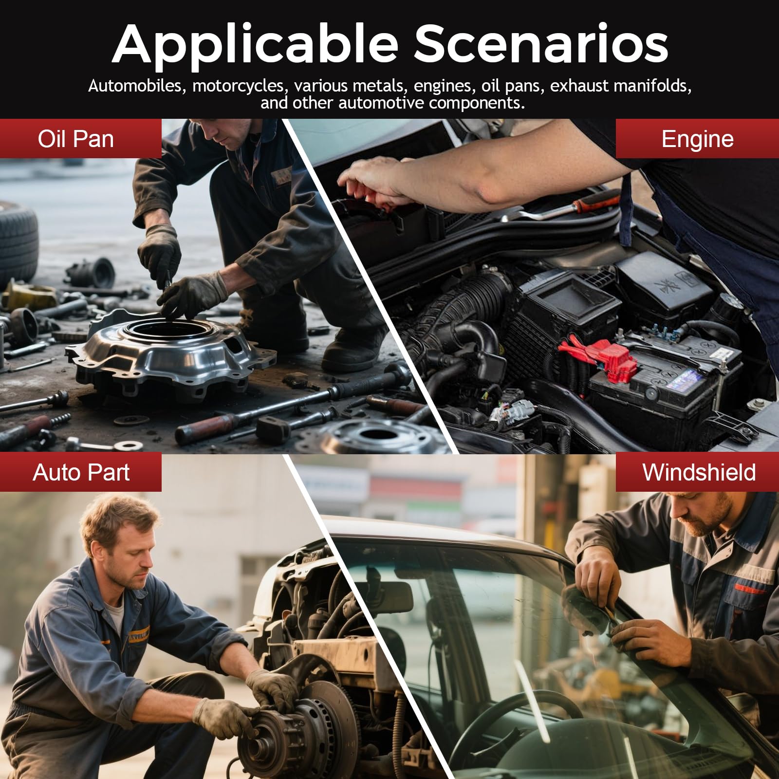 Rtv Silicone Gasket Maker Black, High Temperature Gasket Sealer (6  13 Oz.), Resistance Sealant High Strength Flange Sealing For