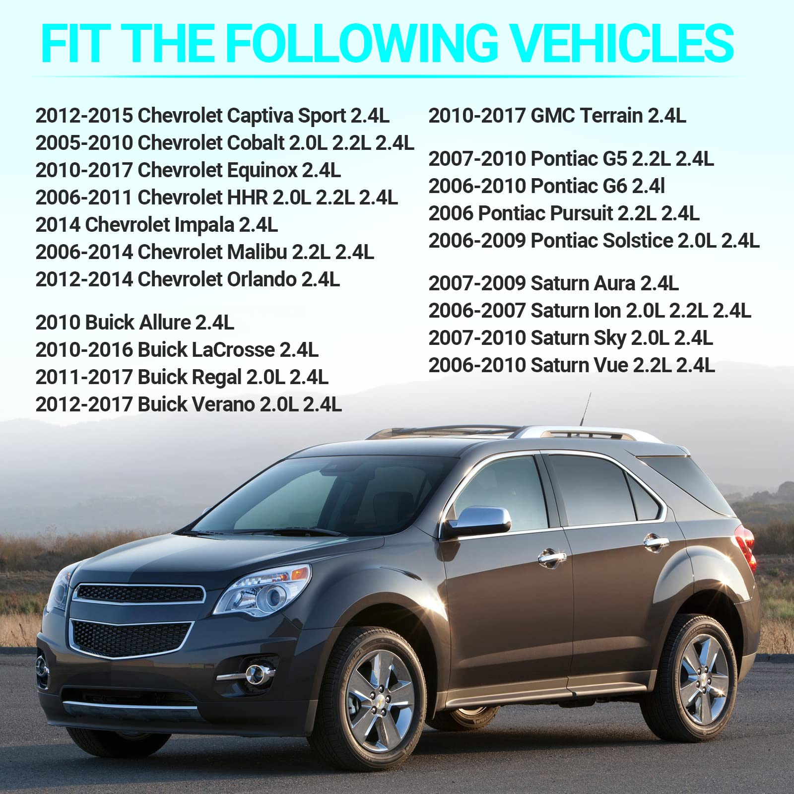 Timing Cover Gasket Kit - Compatible With 2.0L 2.4L Chevrolet Cobalt, Equinox, Hhr, Malibu, Gmc Terrain, Buick Regal, Verano - Replace Tcs46079, 24435052