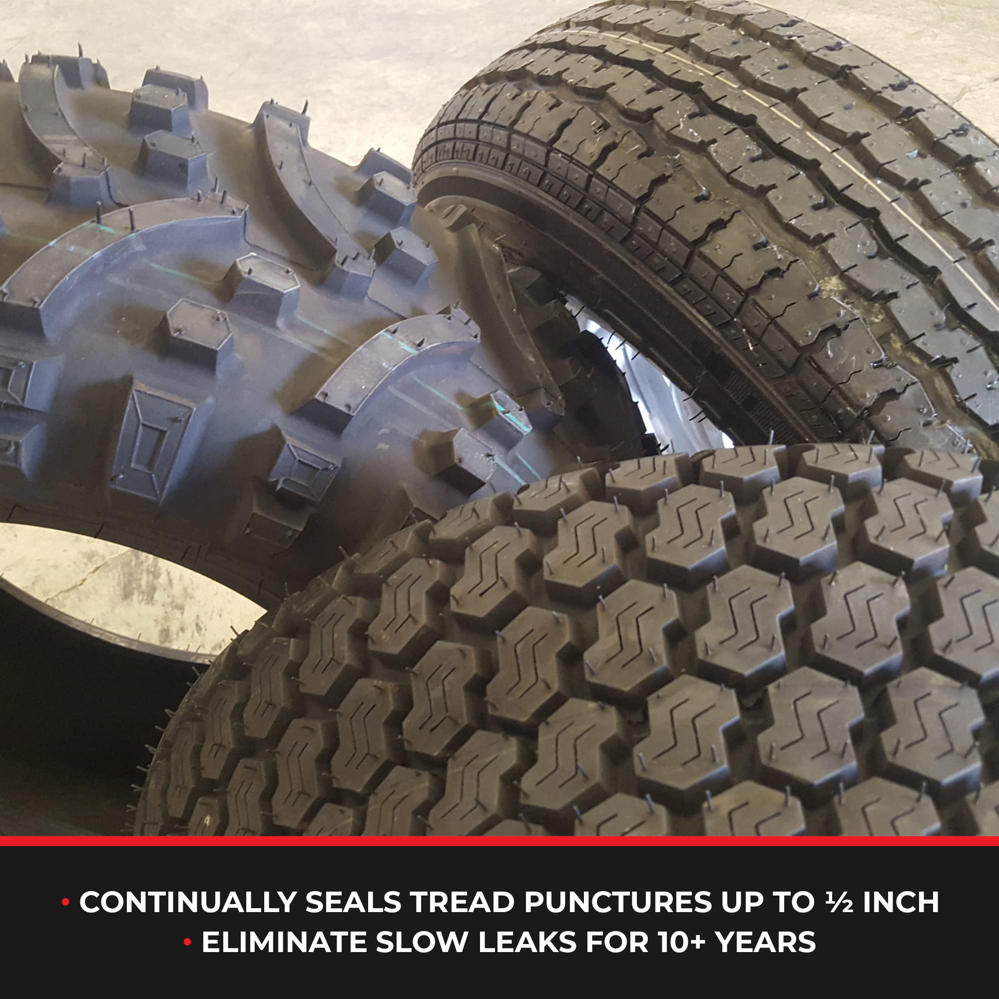 Flatout Off Road Tire Sealant, Outdoor Power Equipment Formula With Valve Core Tool, Prevents Flat Tires, Fix A Flat Tire, Seals Leaks, Contains Kevlar, 1 Gallon