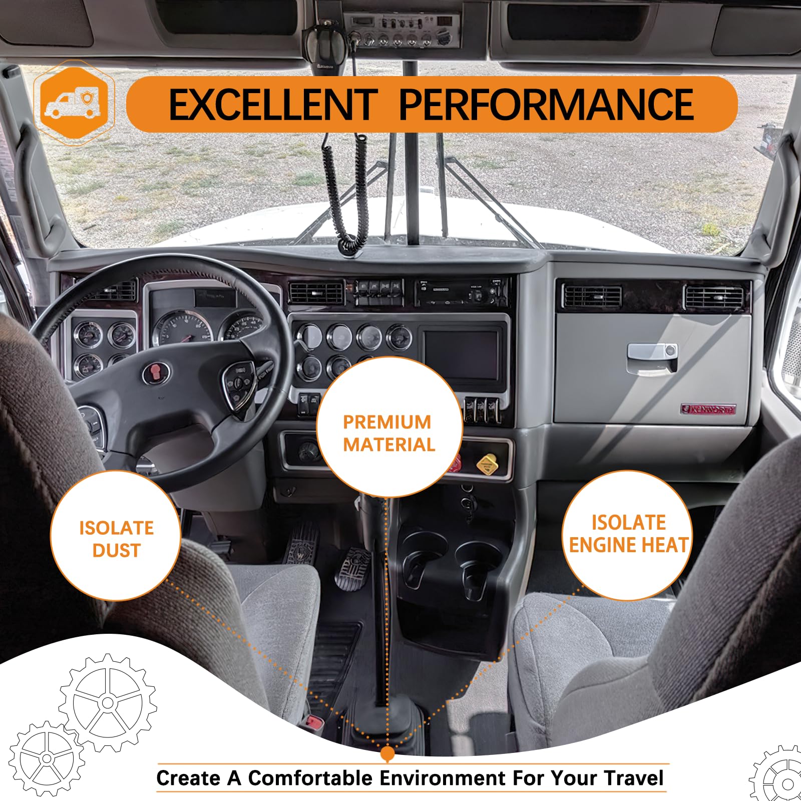 Camoo 924-5405 Automatic/Manual Transmission Shift Boot Compatible With Select Kenworth Models Oem Replacement Part Number K042-79.