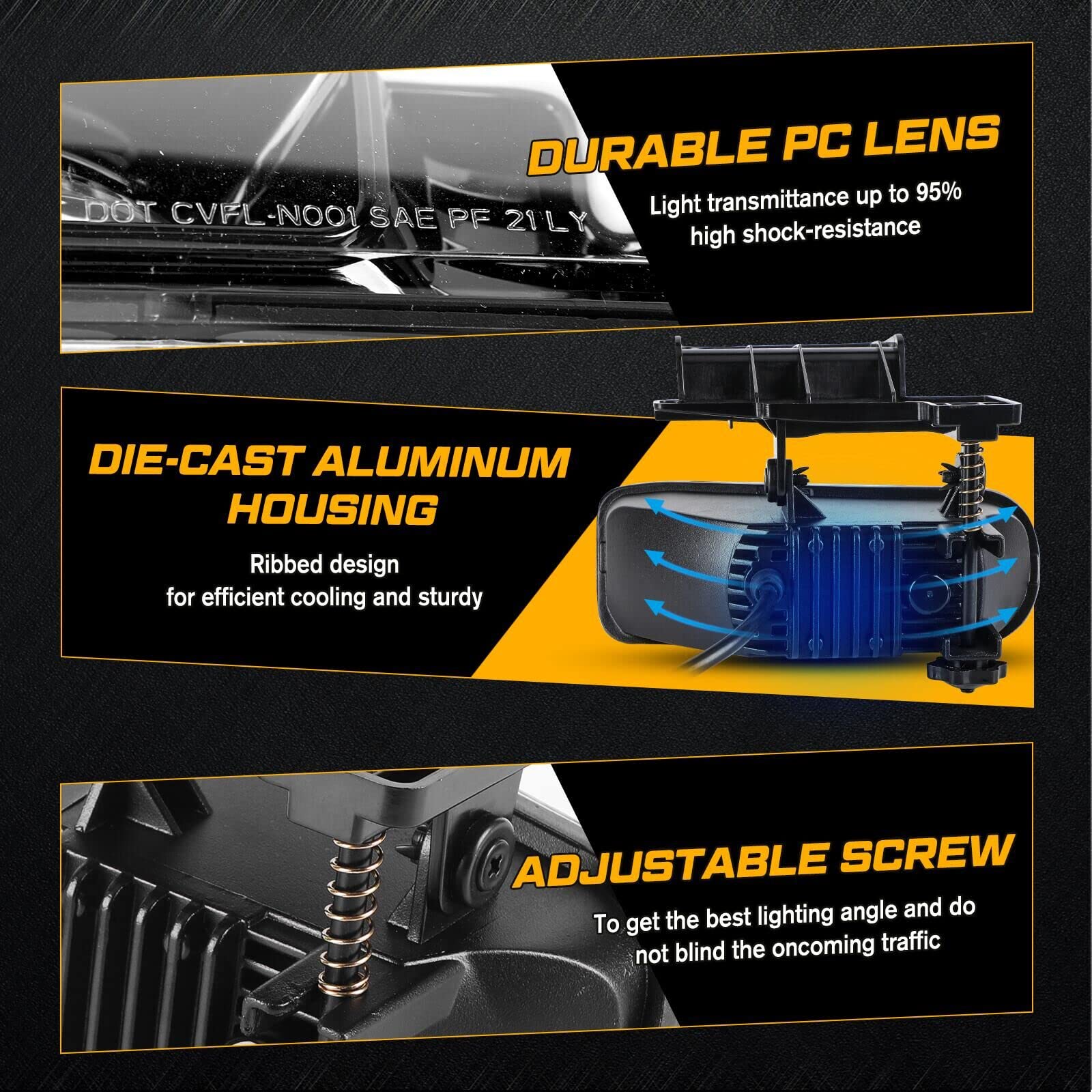 M Mibahe Led Fog Lights Dot Approved With Drl Compatible With 1999-2002 Chevy Silverado 1500 2500, 2000-2001 Silverado 3500, 200