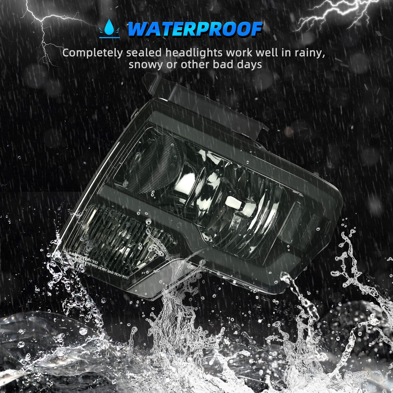 Autosaver88 Switchback Led Tube Headlights Assembly Compatible With 2009 2010 2011 2012 2013 2014 Ford F150 F-150 Drl Headlamp S