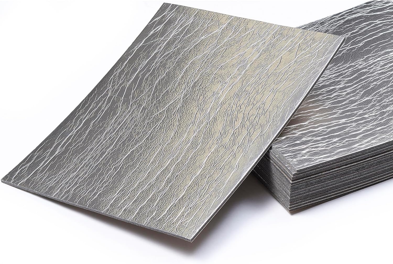 Siless Liner 157 Mil (4 Mm) 9 Sqft Aluminum Foil Finish Car Sound Deadening & Heat Insulation Closed Cell Foam - Pe Foam Sound D