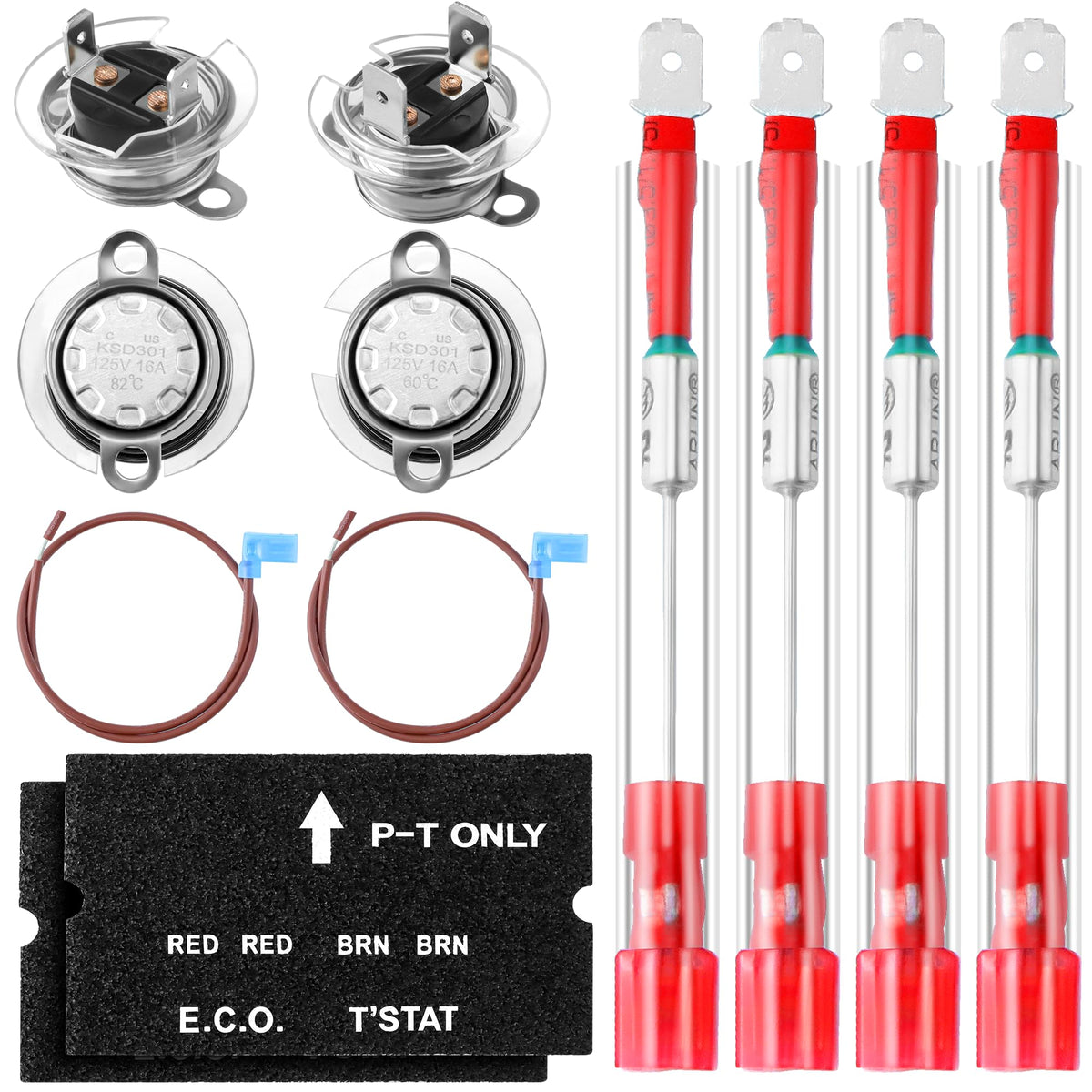 Ami Parts Rv Water Heater Thermal Cutoff With Eco Thermostat Assembly Kit,Rv Atwood 93866 Water Heater Cutoff (4+4+2+2) Fit For