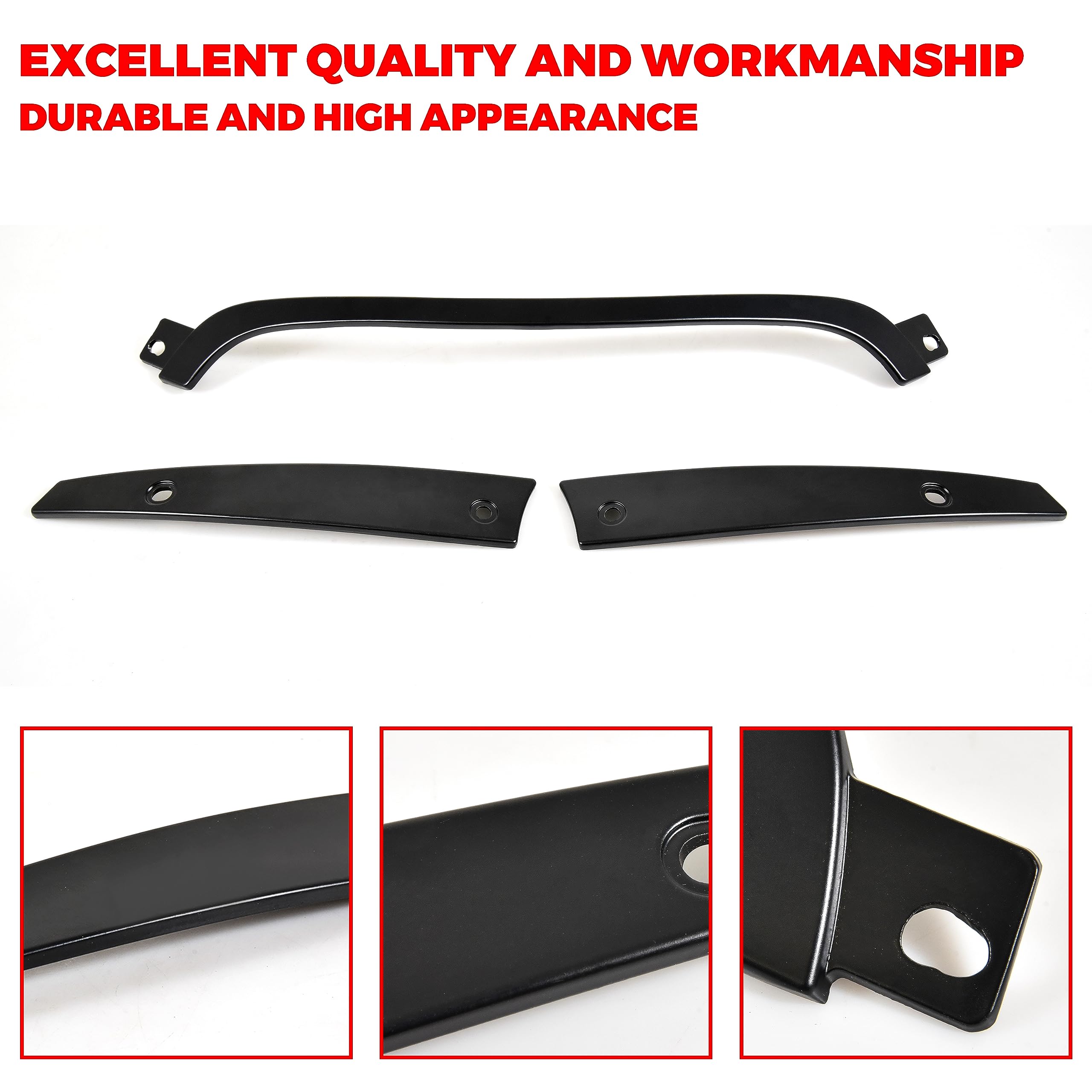 Veisutor Split Windscreen Trim Kit For Harley Road Glide 15-23, Black Split Windshield Side Trim Center Trim For Harley Touring Road Glide Ultra Fltru Fltrx Special Fltrxs 2015-2023 Accessories