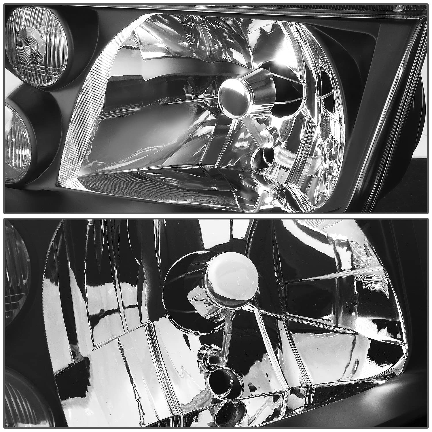 Auto Dynasty Euro-Spec E-Code Style Halogen Headlights With Fog Lamps Compatible With Vw Jetta Mk4 1999-2005, Driver And Passeng