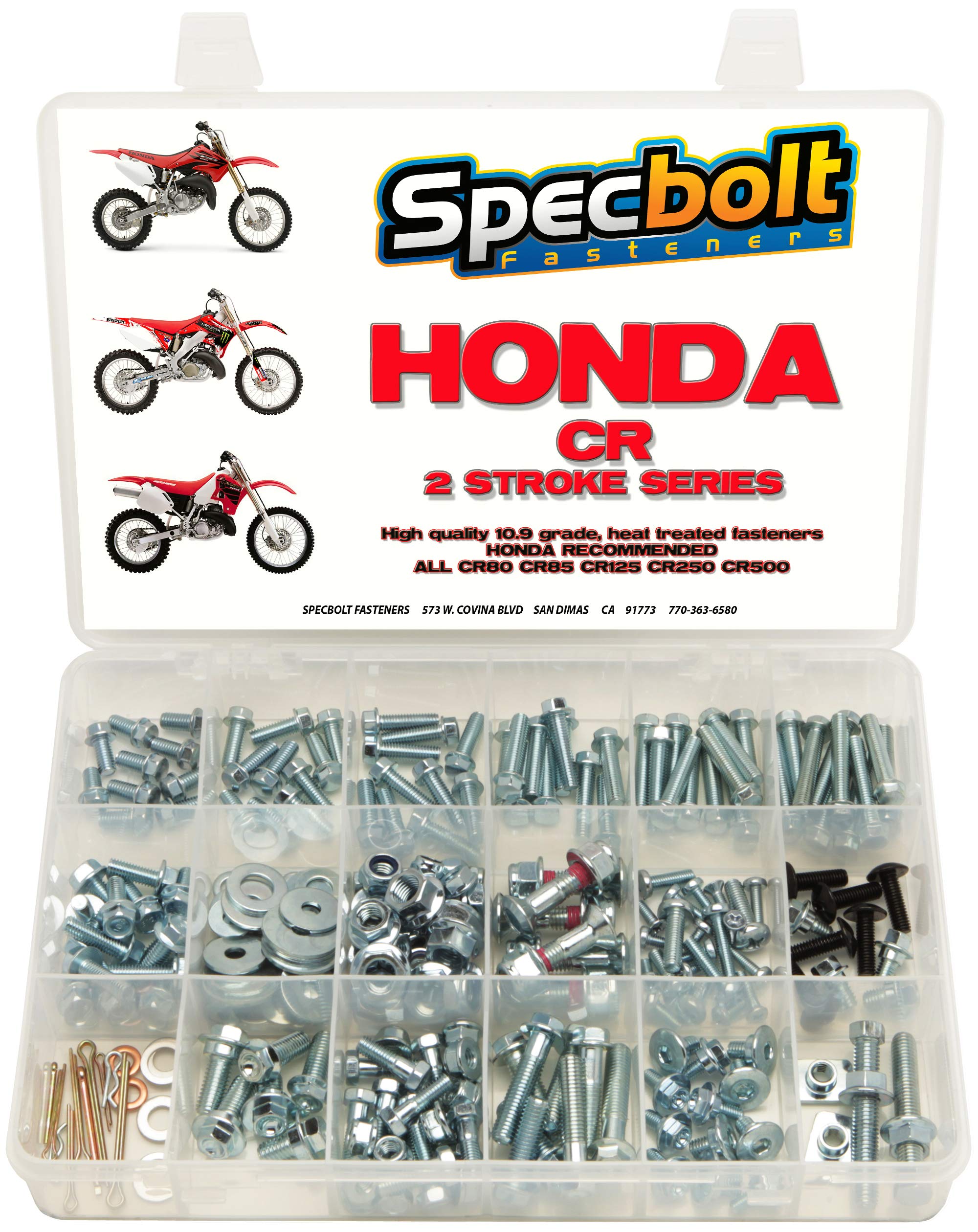 250Pc Specbolt Honda Cr Two Stroke Bolt Kit For Maintenance & Restoration Of Mx Dirt Bike Fastener Cr80 Cr85 Cr125 Cr250 Cr500
