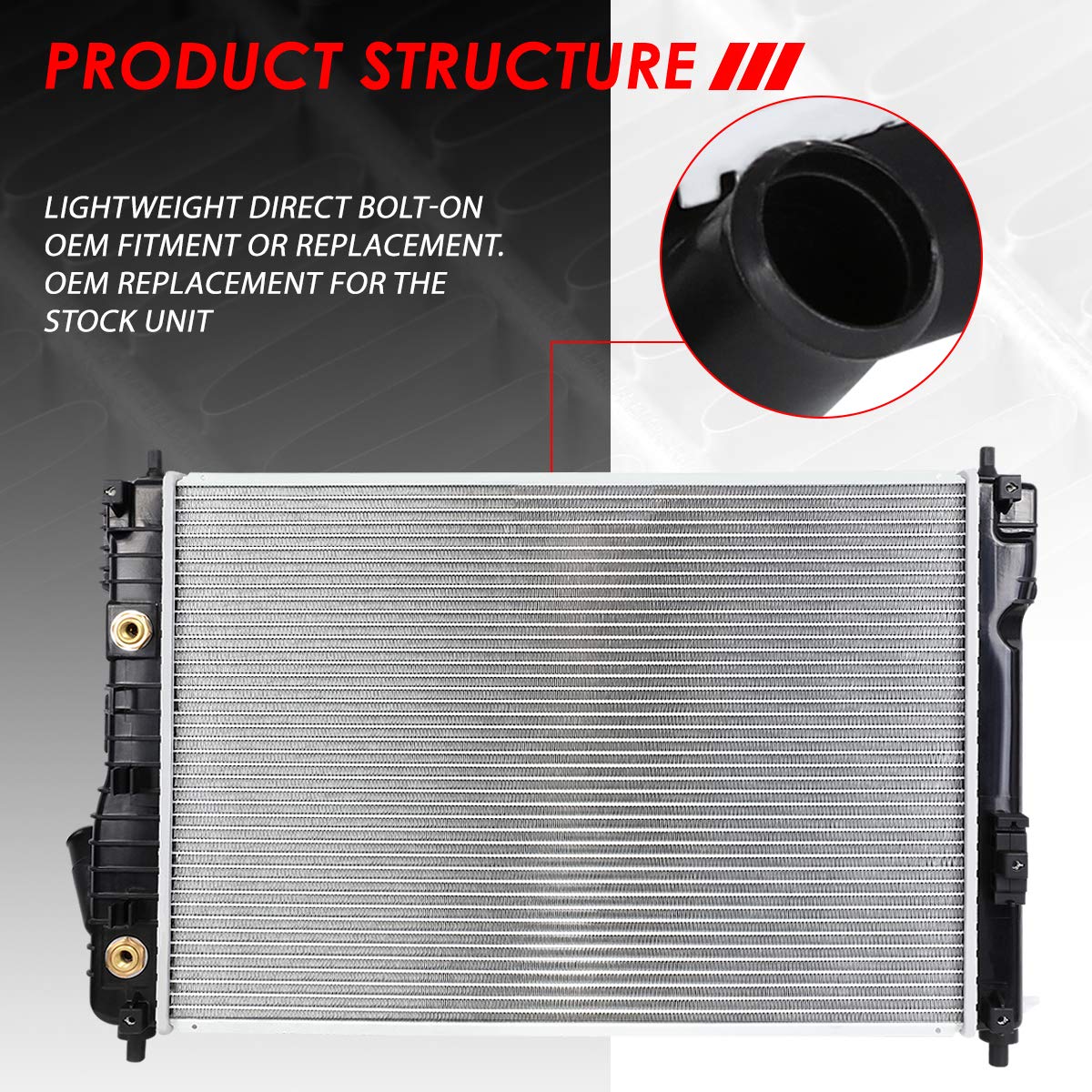 Auto Dynasty Radiator Compatible With 09-11 Chevy Aveo5/Pontiac G3 Swift+ At, Dpi 13097 Factory Style 1-Row Cooling Radiator, Al