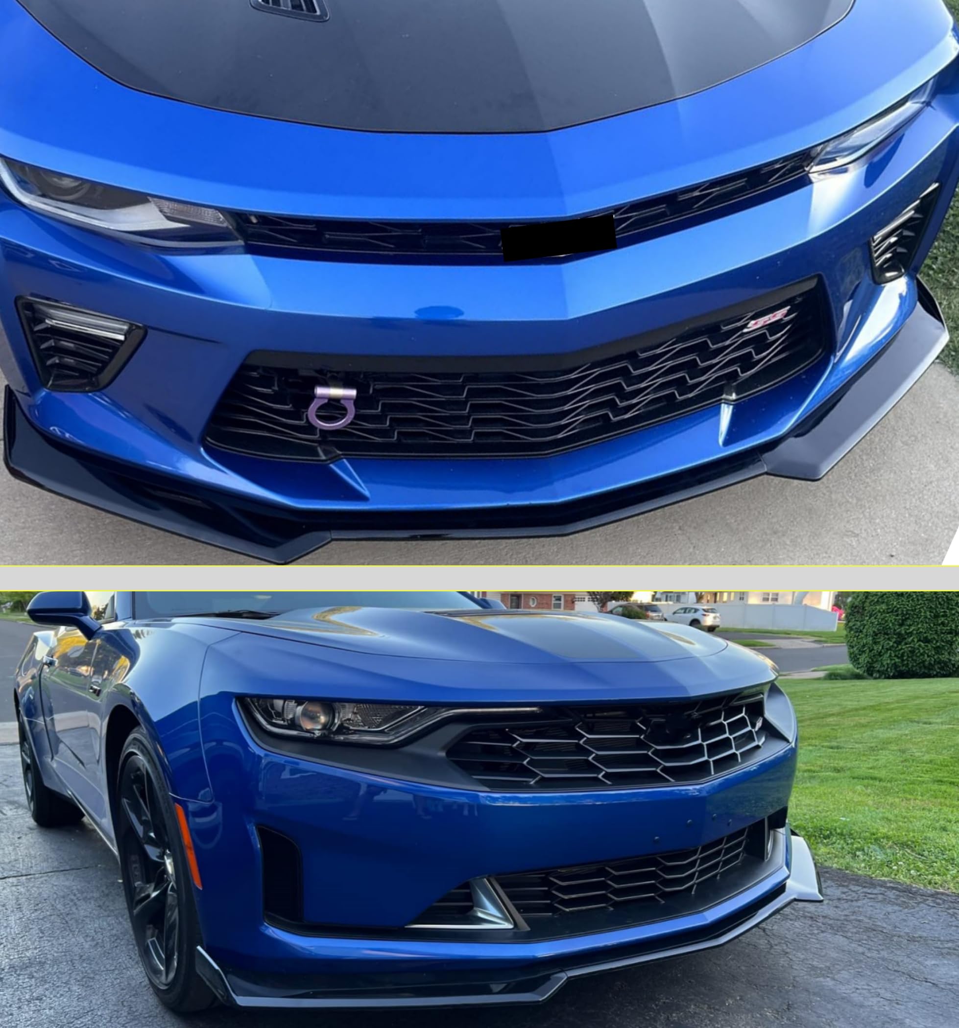 MUTUSAISI Front Bumper Lip Splitter Spoiler Compatible with 2016-2024 Chevy Camaro SS/ 2019-2024 LT LS RS, Air Chin Body Kit Acc