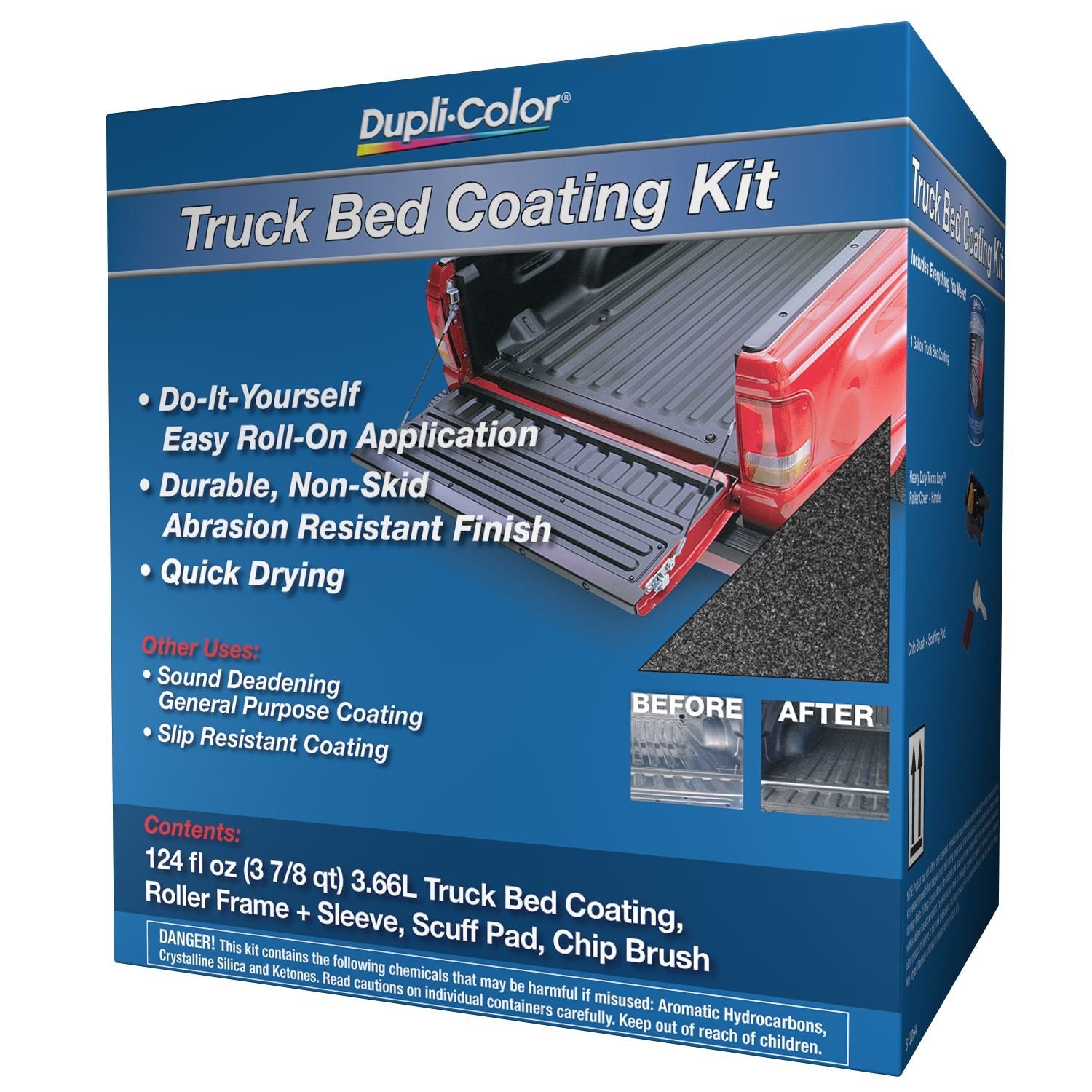 Dupli-Color Trg302K Truck Bed Coating Spray Paint Kit - Black - Gallon Kit