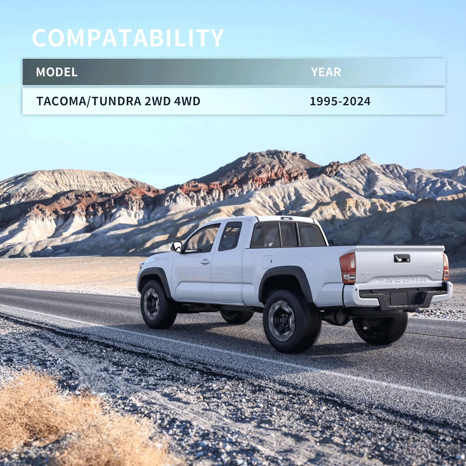 2 Inch Rear Lift Block Compatible With 1995-2024 Tacoma/Tundra 2Wd 4Wd, 2'' Rear Leveling Lift Kits With Extra Long Extended Squ