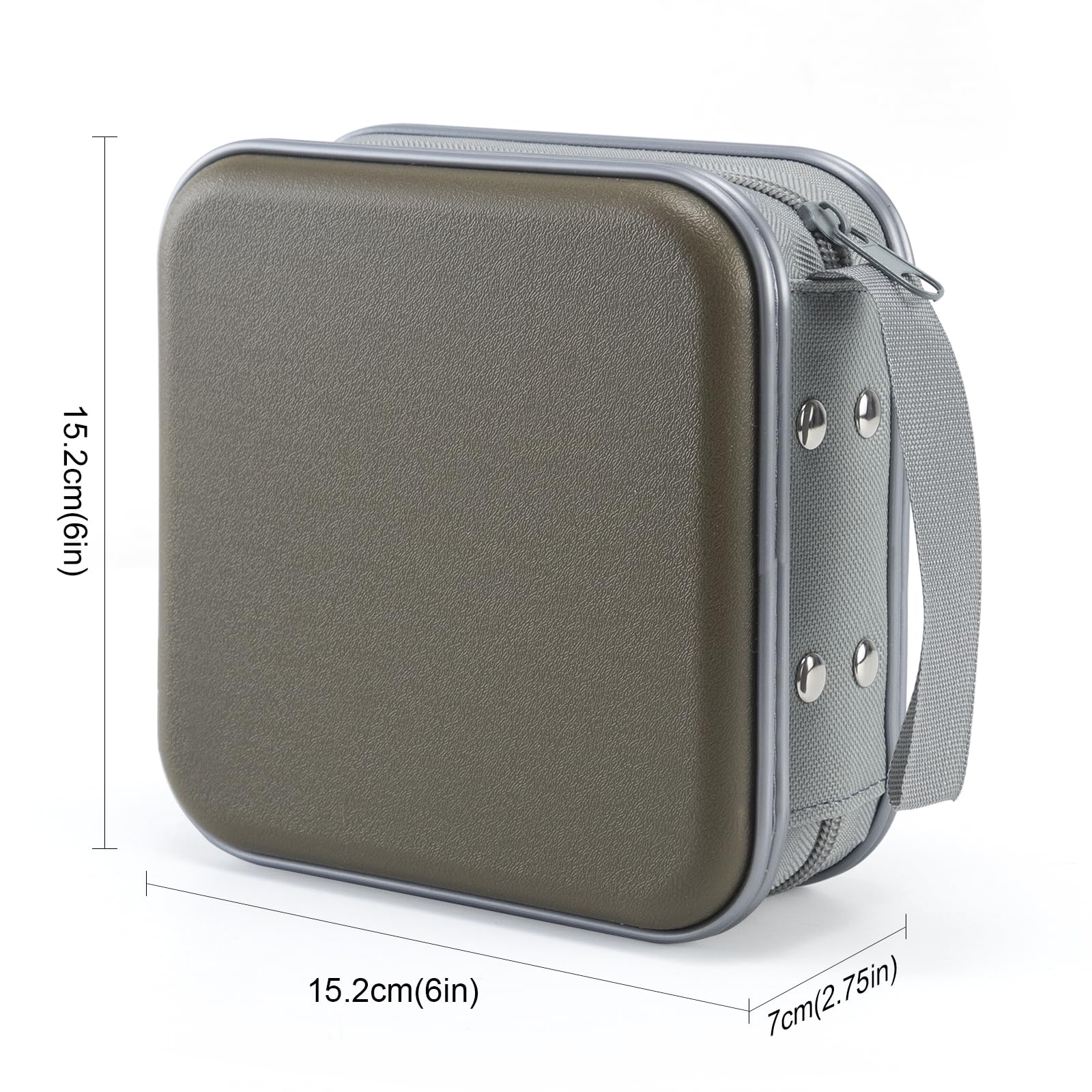 Uentip Cd Case For Car,48 Capacity Dvd Case Portable Zipper Cd Case Holder Large Storage Cd Wallet Cd Organizer Home Travel (Oli