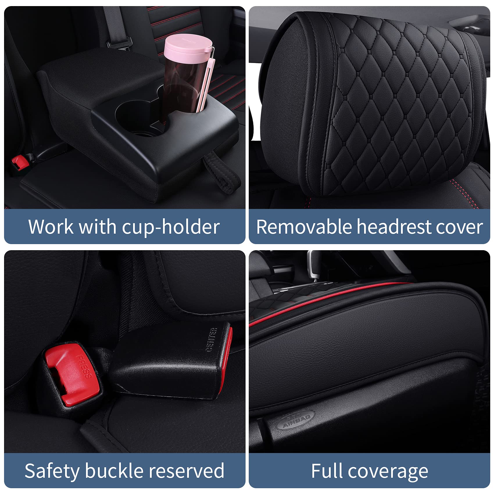 Aierxuan Car Seat Covers Full Set Compatible With Toyota Tundra Custom Fit 2008-2025 Crewmax Double Cab Truck Pickup Waterproof