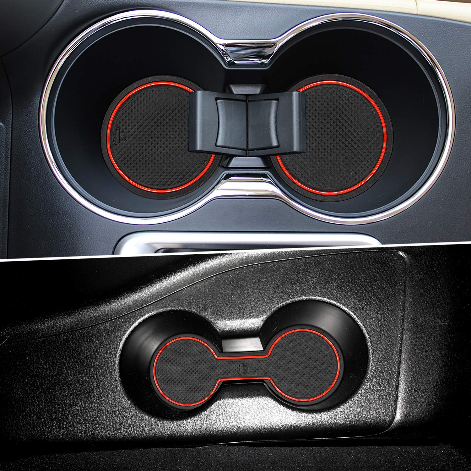 Auovo Anti Dust Door Mats For Toyota Highlander Accessories 2019 2018 2017 2016 2015 2014 Custom Fit Custom Cup Holder Insert Li
