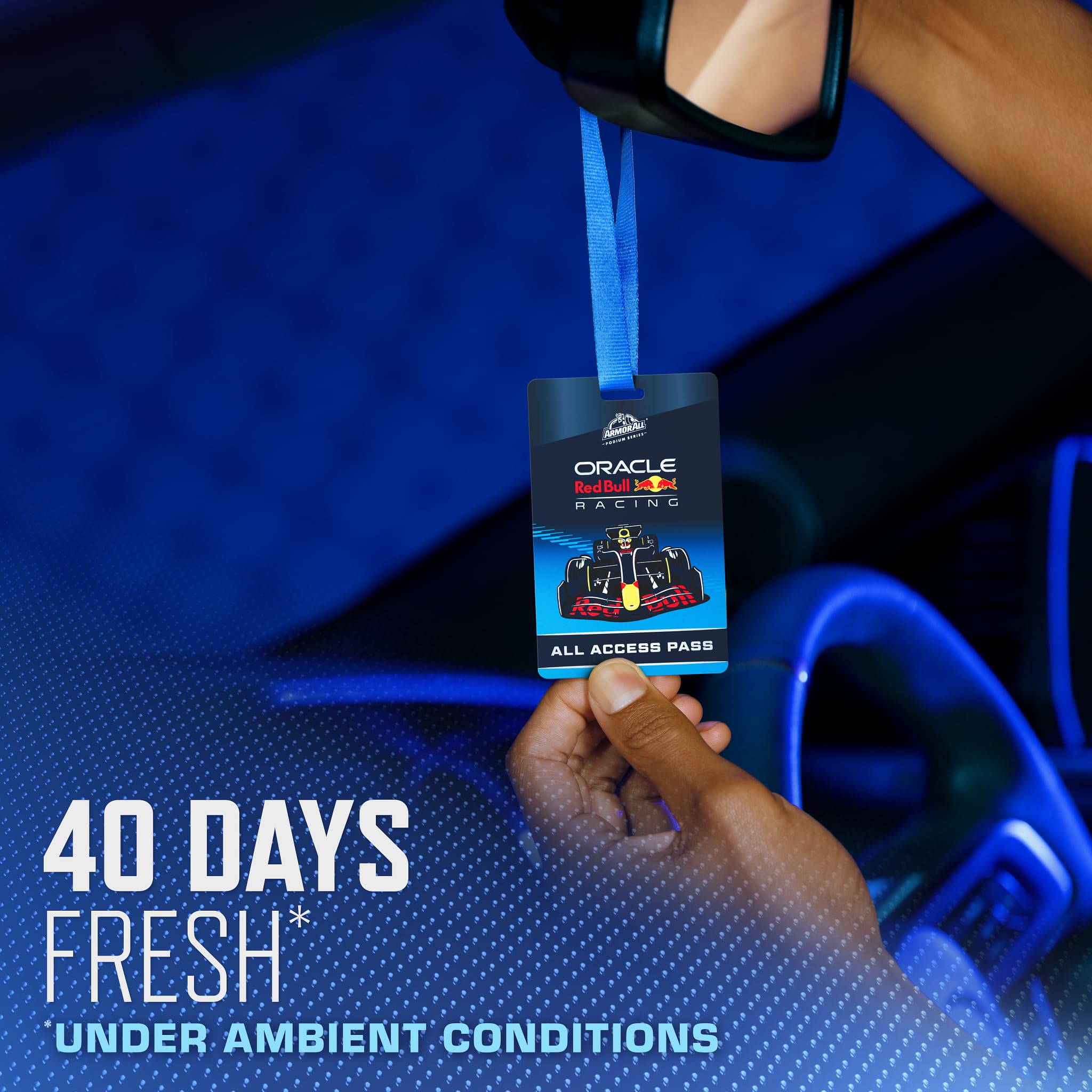 Armor All Podium Series Hanging Car Air Freshener, All Access Pass, Lights Out Scent (6 Pack), Racing-Inspired Auto Air Freshene
