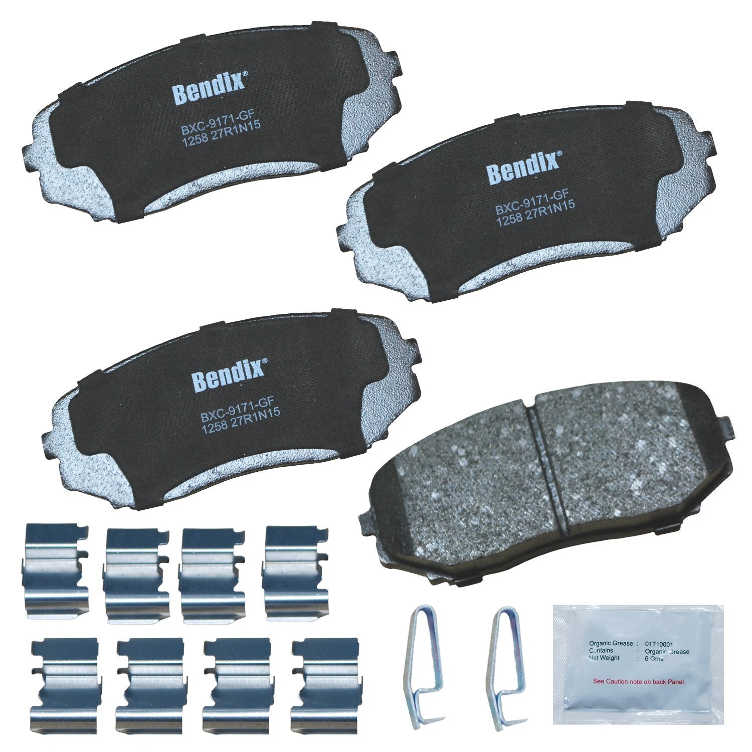 Bendix Priority1 Cfc1258 Ceramic Front Brake Pads For Ford Edge 2014-2007, Lincoln Mkx 2015-2007, Mazda Cx-5 2024-2019, Cx-7 201