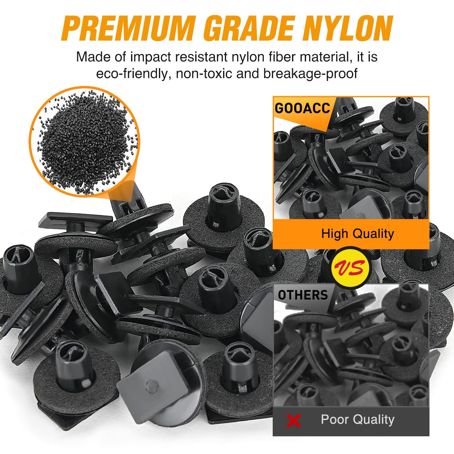 Gooacc 25Pcs Rocker Panel Moulding Clips With Sealer Compatible With Nissan Infiniti 76882-Eg01A Altima Juke M35 M45