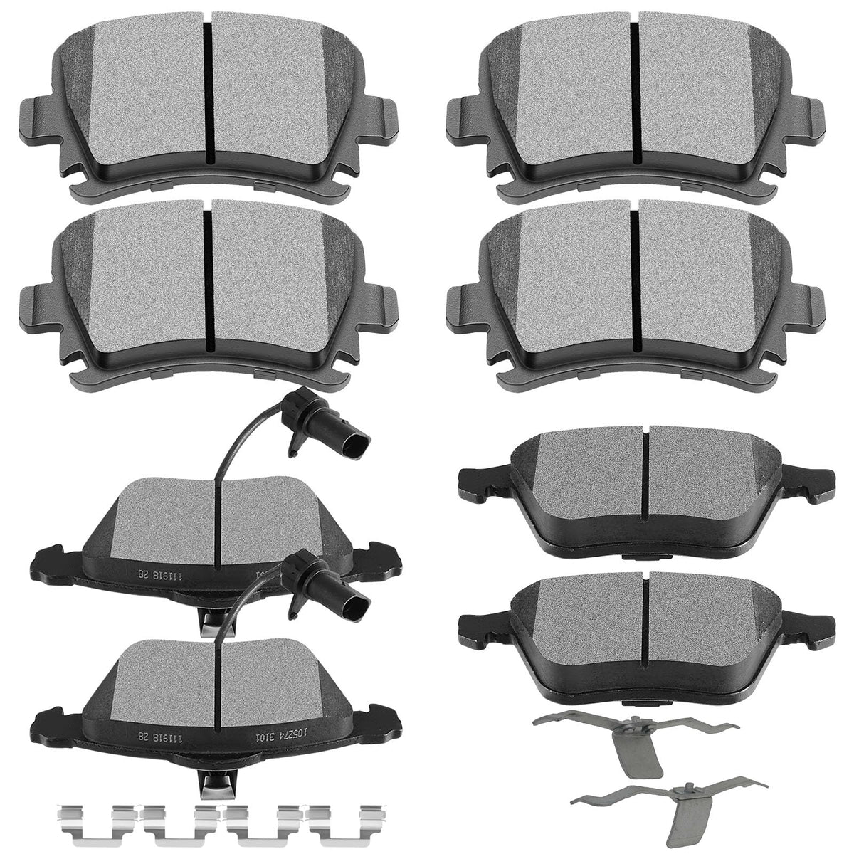 Scitoo D1111 D1108 Front Semi-Metal Rear Ceramic Brake Pads Sets Fit For Audi A4 / A4 Quattro / A6 / A6 Quattro/Tt Quattro,For V