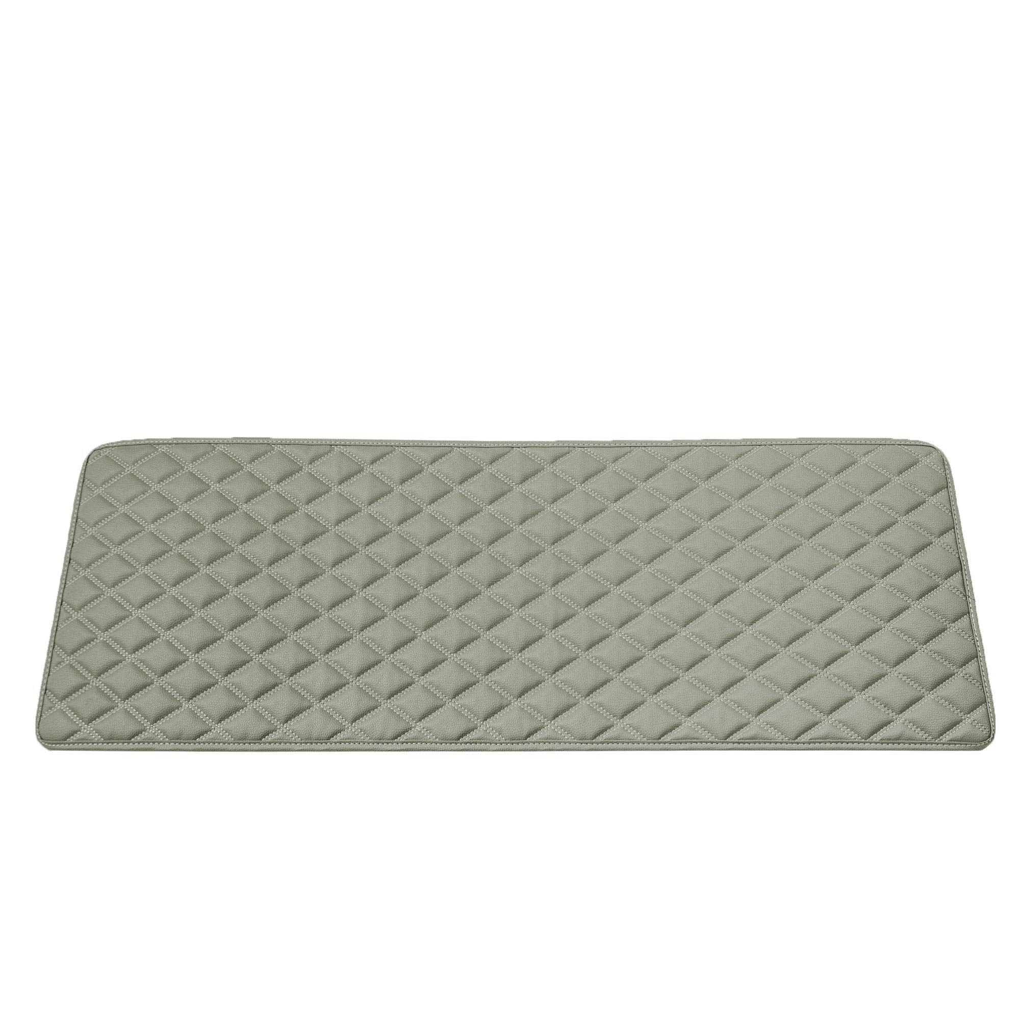 Fh Group F16501 Deluxe Heavy-Duty Faux Leather Multi-Purpose Cargo Liner, Diamond, 14   , Gray Color W. Gift- Fit Most Car, Truc