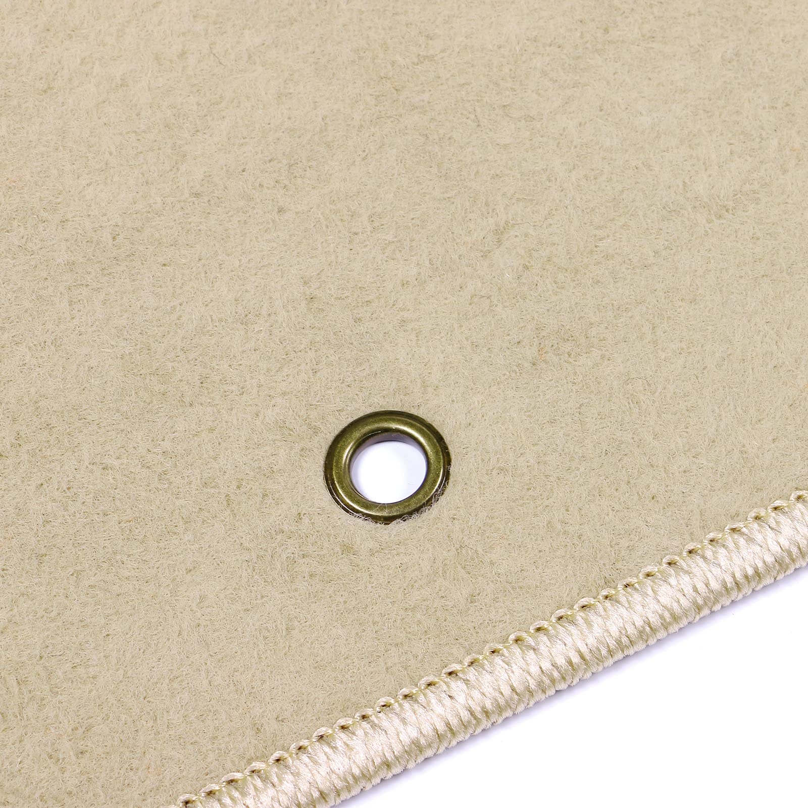 IKON MOTORSPORTS, Floor Mats Compatible with 2010-2017 Chevrolet Equinox, Factory Fitment Beige Nylon Front & Rear Car Floor Mat