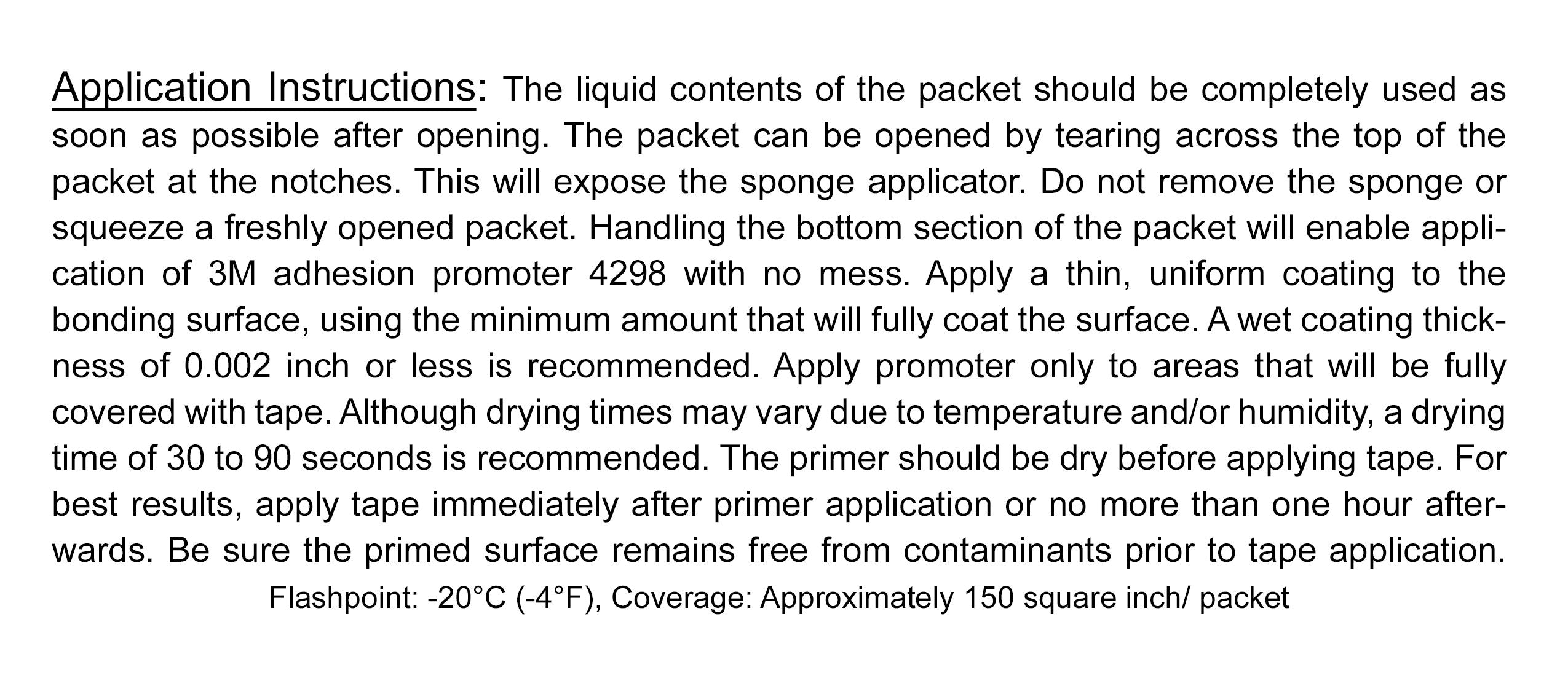 3M 4298 Adhesion Promoter, 3 Sponge Applicators