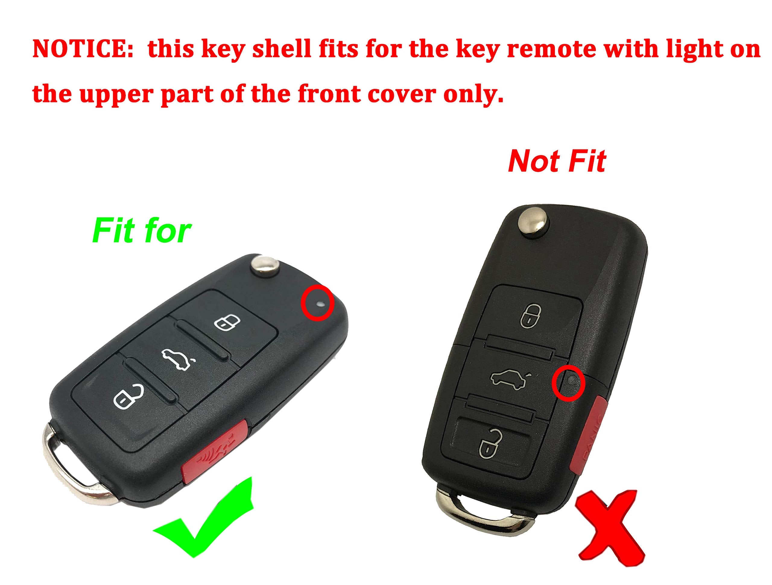 Flip Folding Car Key Fob Case Shell Fit For Vw Volkswagen Gti Jetta Eos Golf Replacement Keyless Entry Remote Control Key Fob Cover Housing (1)