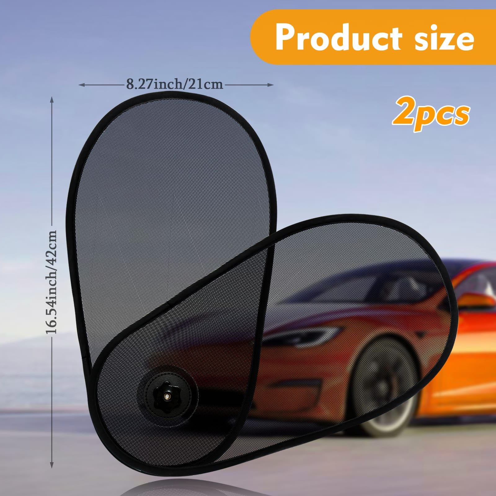 PUMHUBO 2 Pack Adjustable Side Window Shades - Rotatable Sun Blocker for Baby, Driver - Car Windshield Sun Visor