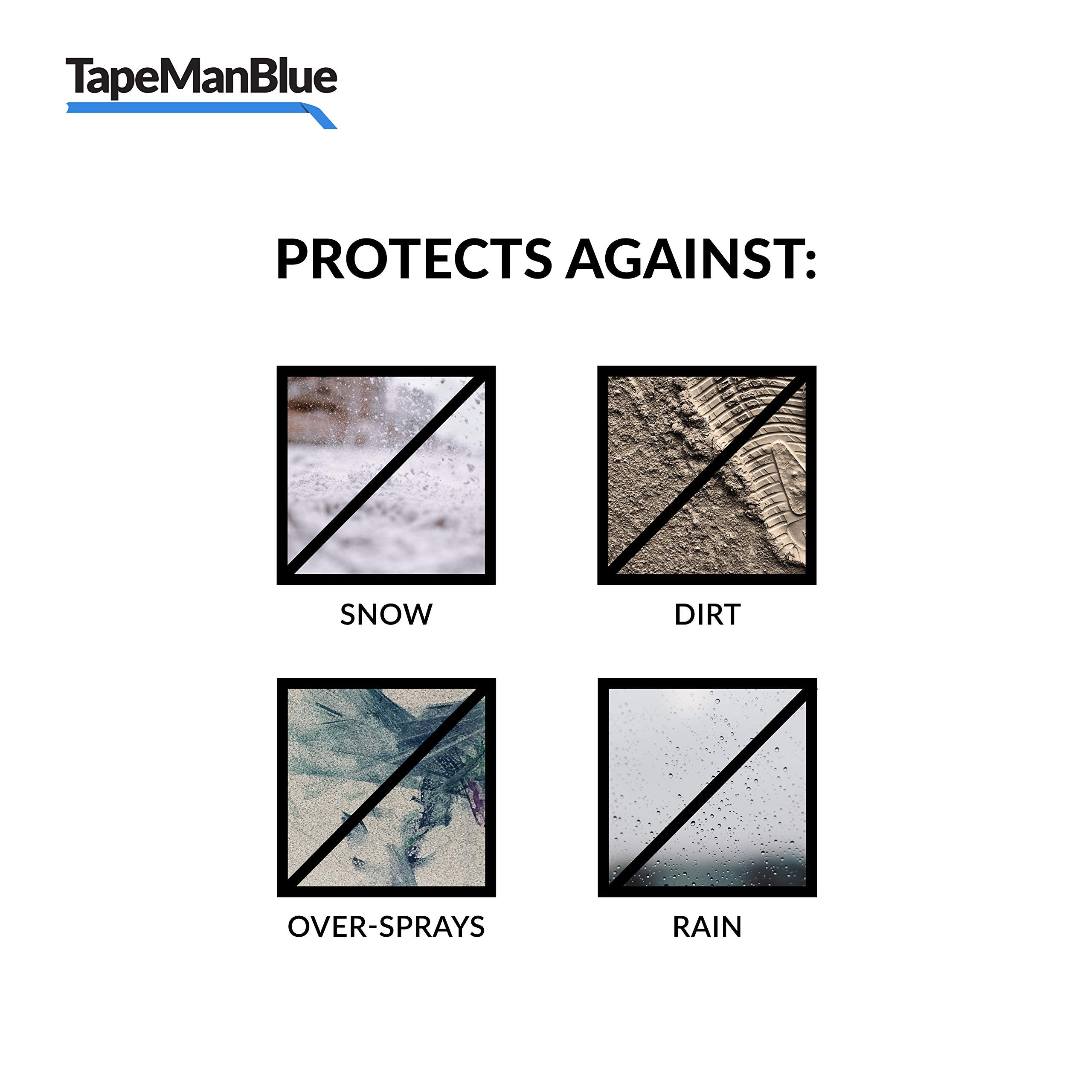 Tapemanblue Crash Wrap, 36 Inch X 200 Feet, Clear Collision Wrap For Cars