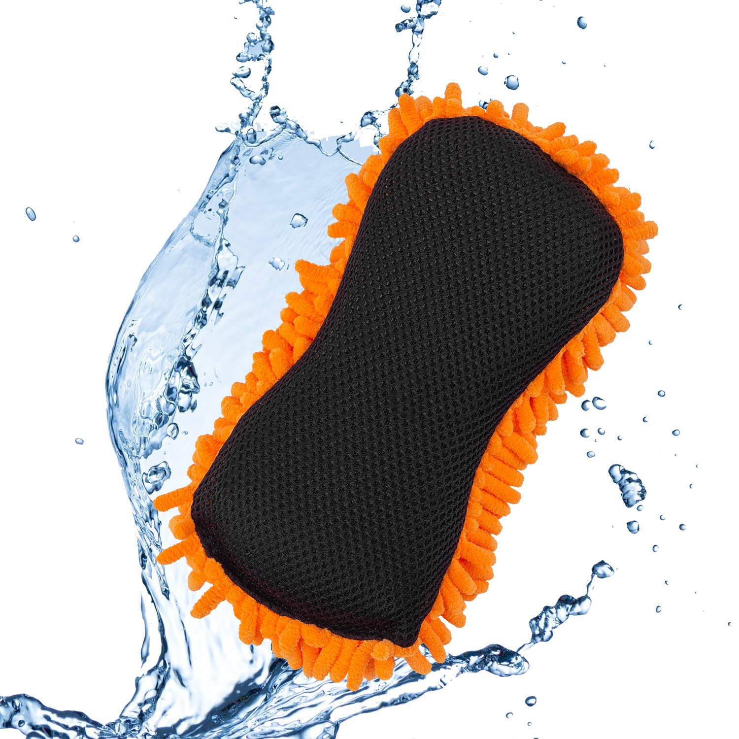 Scrubit Microfiber Car Wash Sponge - Non-Scratch Wash Mitt Microfibers For Cleaner Cars, Great For Everyday Cleaning - Automobil